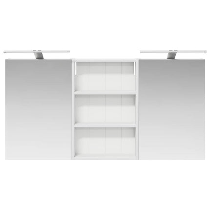 Badeværelsesskabsæt 3 stk. 120 x 10,5 x 60,5 cm Konstrueret træ