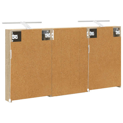Badeværelsesskabsæt 3 stk. 120 x 10,5 x 60,5 cm Konstrueret træ