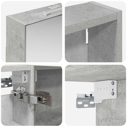 Badeværelsesskabsæt 3 stk. 120 x 10,5 x 60,5 cm Konstrueret træ