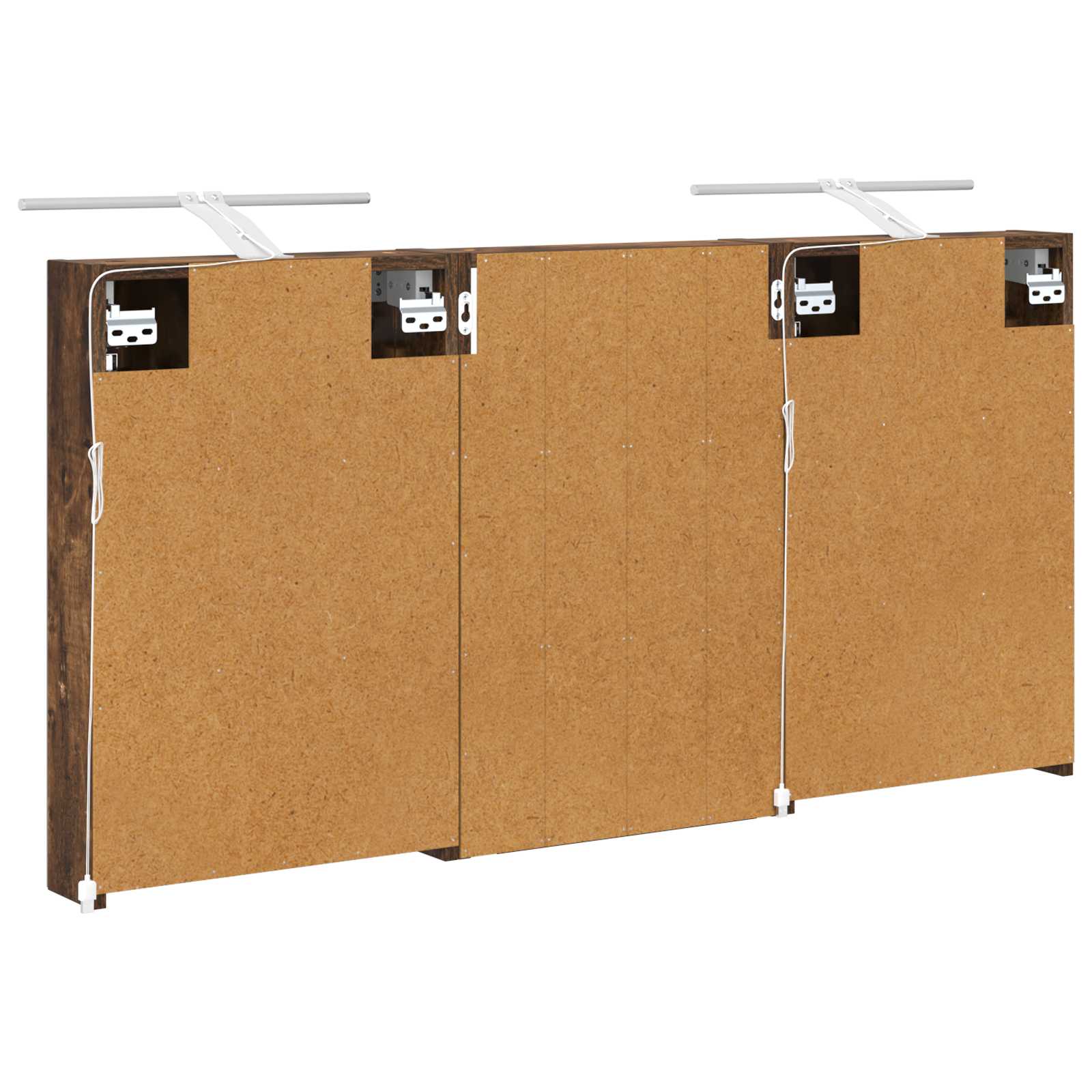 Badeværelsesskabsæt 3 pcs 120 x 10,5 x 60,5 cm Konstrueret træ