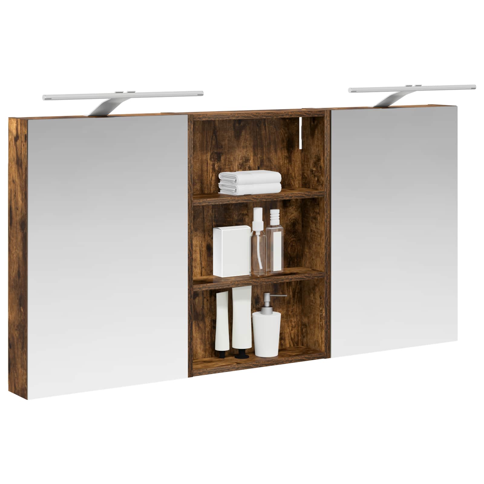 Badeværelsesskabsæt 3 pcs 120 x 10,5 x 60,5 cm Konstrueret træ