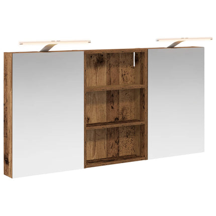 Badeværelsesskabsæt 3 stk. 120 x 10,5 x 60,5 cm Konstrueret træ