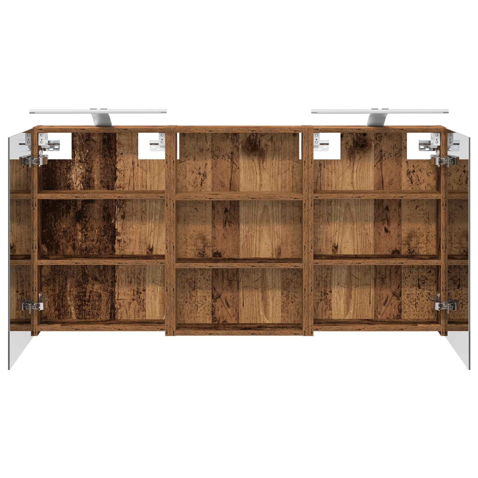 Badeværelsesskabsæt 3 pcs 120 x 10,5 x 60,5 cm Konstrueret træ