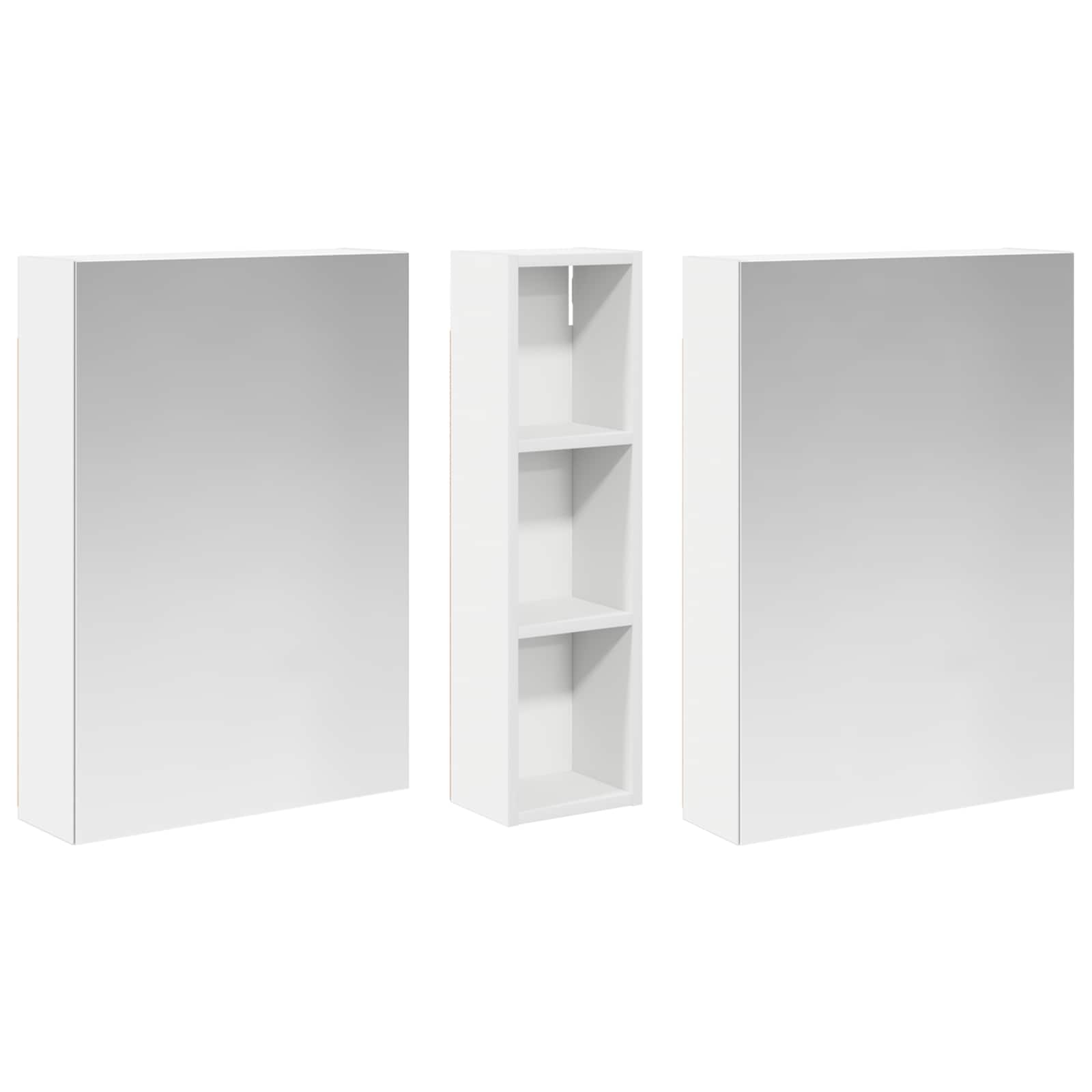 Badeværelsesskabsæt 3 pcs 120 x 14,5 x 70 cm Konstrueret træ