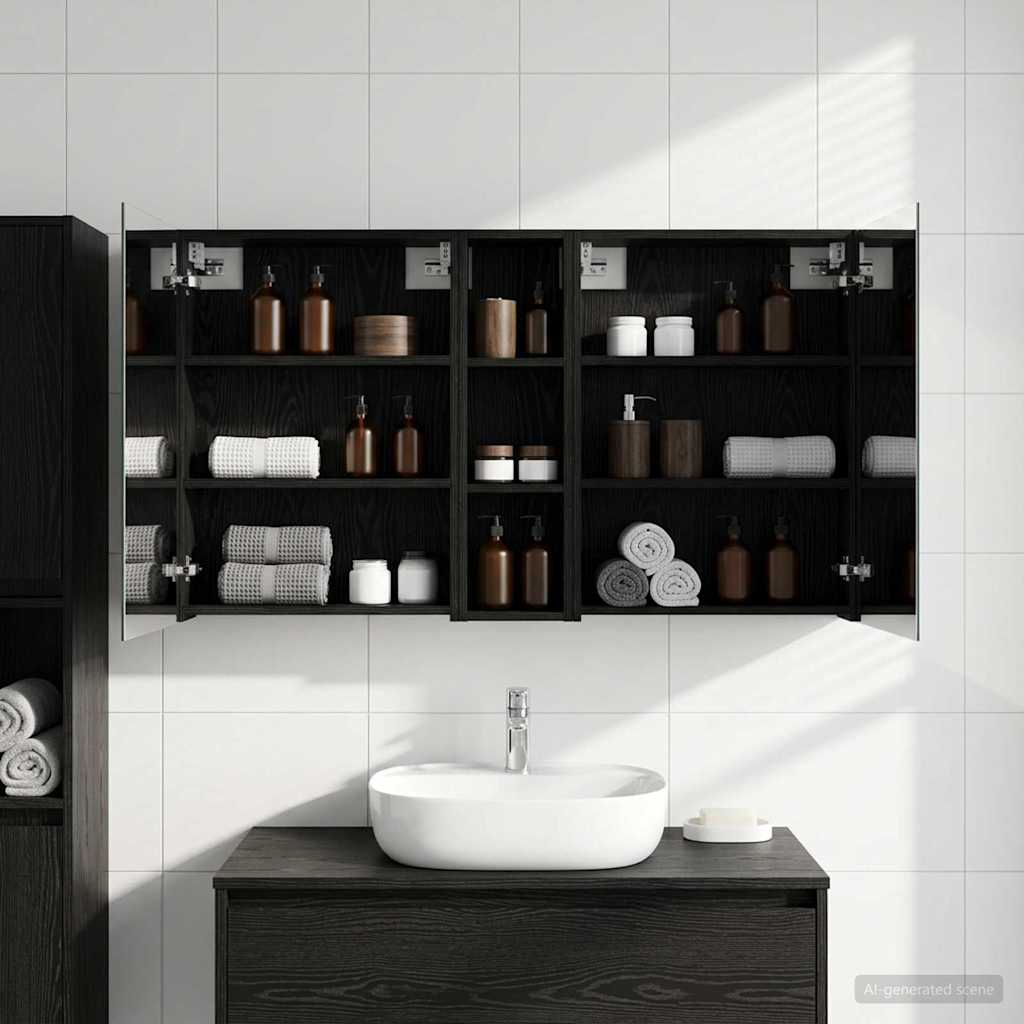 Badevrelsesskabst 3 stk. 120 x 14,5 x 70 cm Konstrueret tr