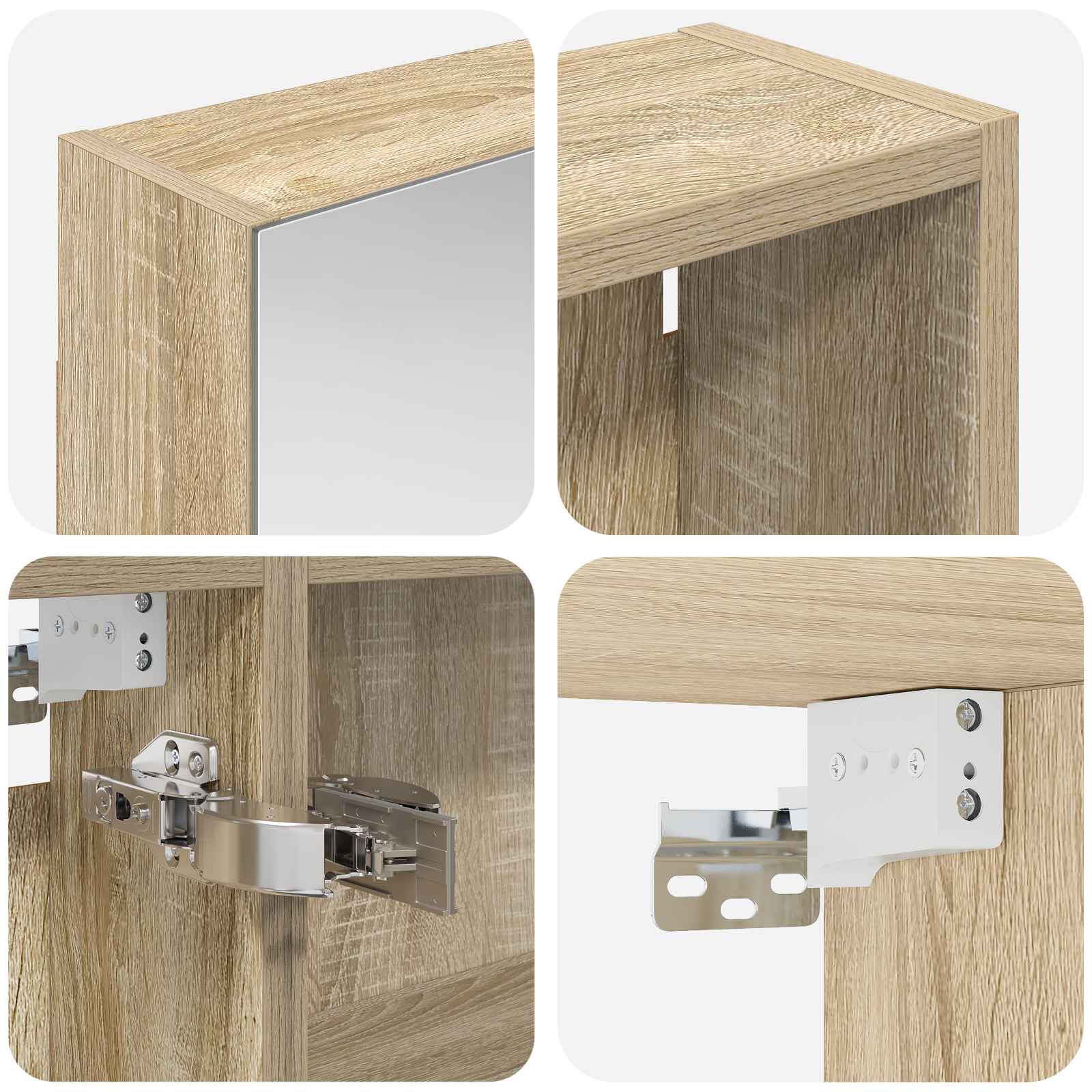Badeværelsesskabsæt 3 pcs 120 x 14,5 x 70 cm Konstrueret træ