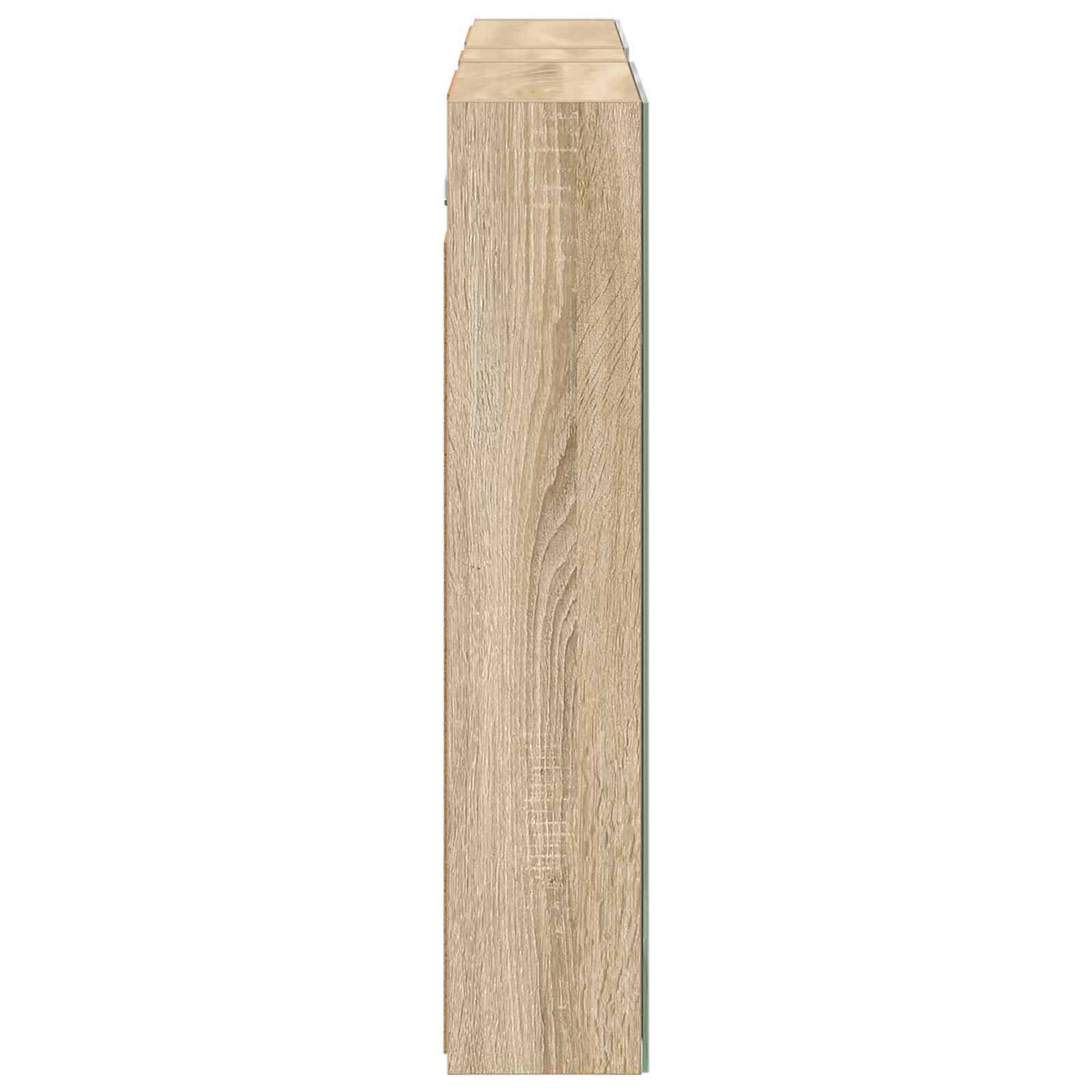Badeværelsesskabsæt 3 pcs 120 x 14,5 x 70 cm Konstrueret træ