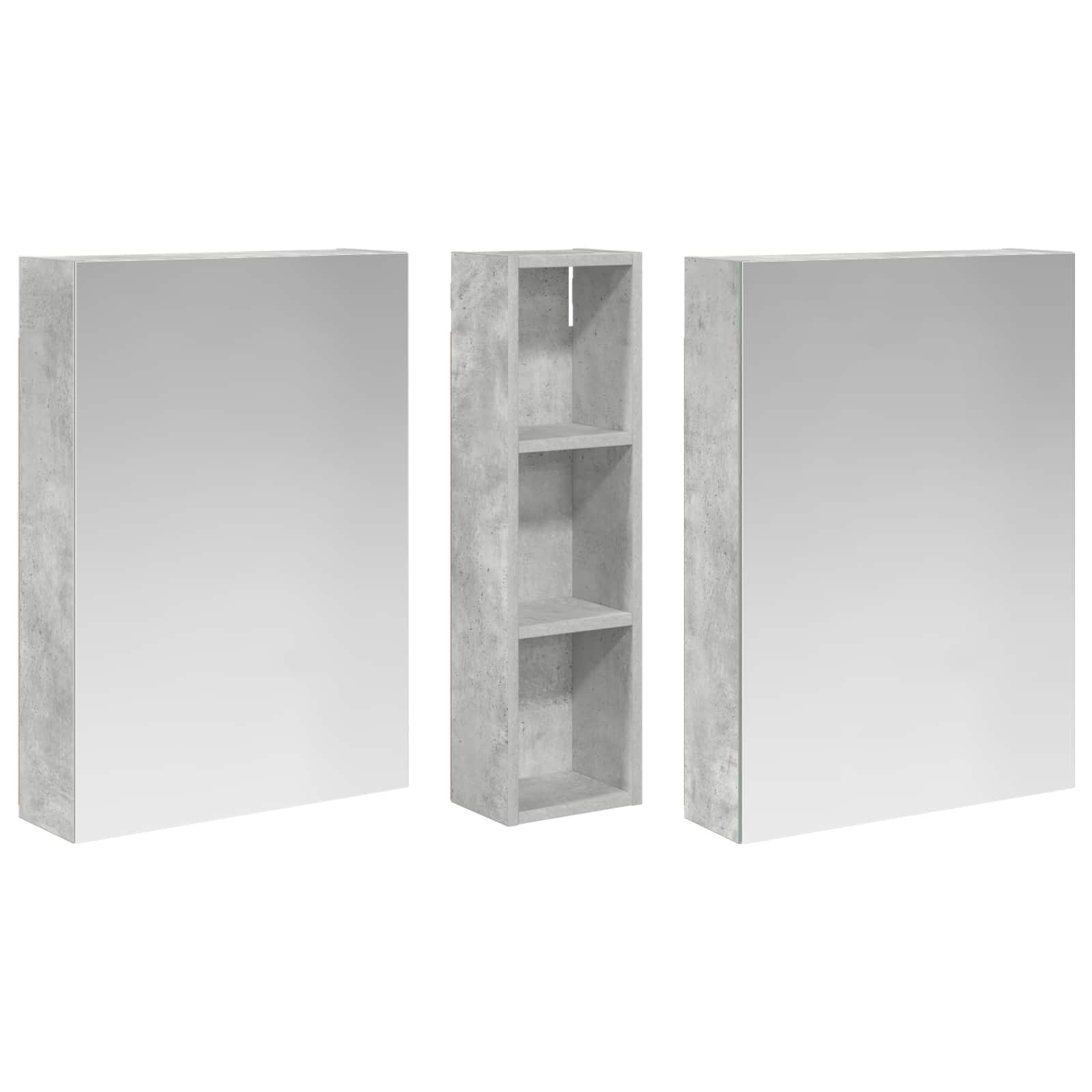 Badeværelsesskabsæt 3 pcs 120 x 14,5 x 70 cm Konstrueret træ