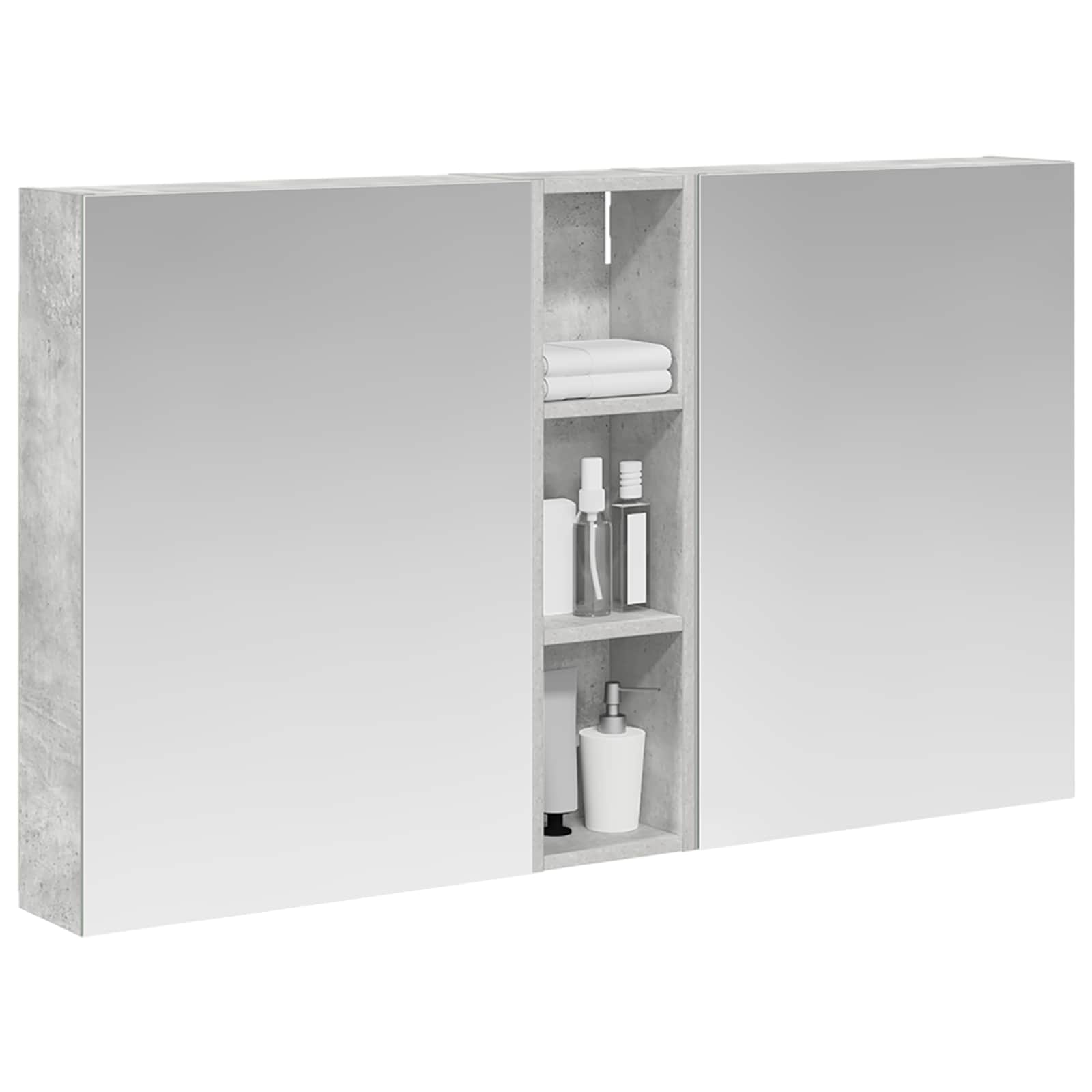 Badeværelsesskabsæt 3 pcs 120 x 14,5 x 70 cm Konstrueret træ