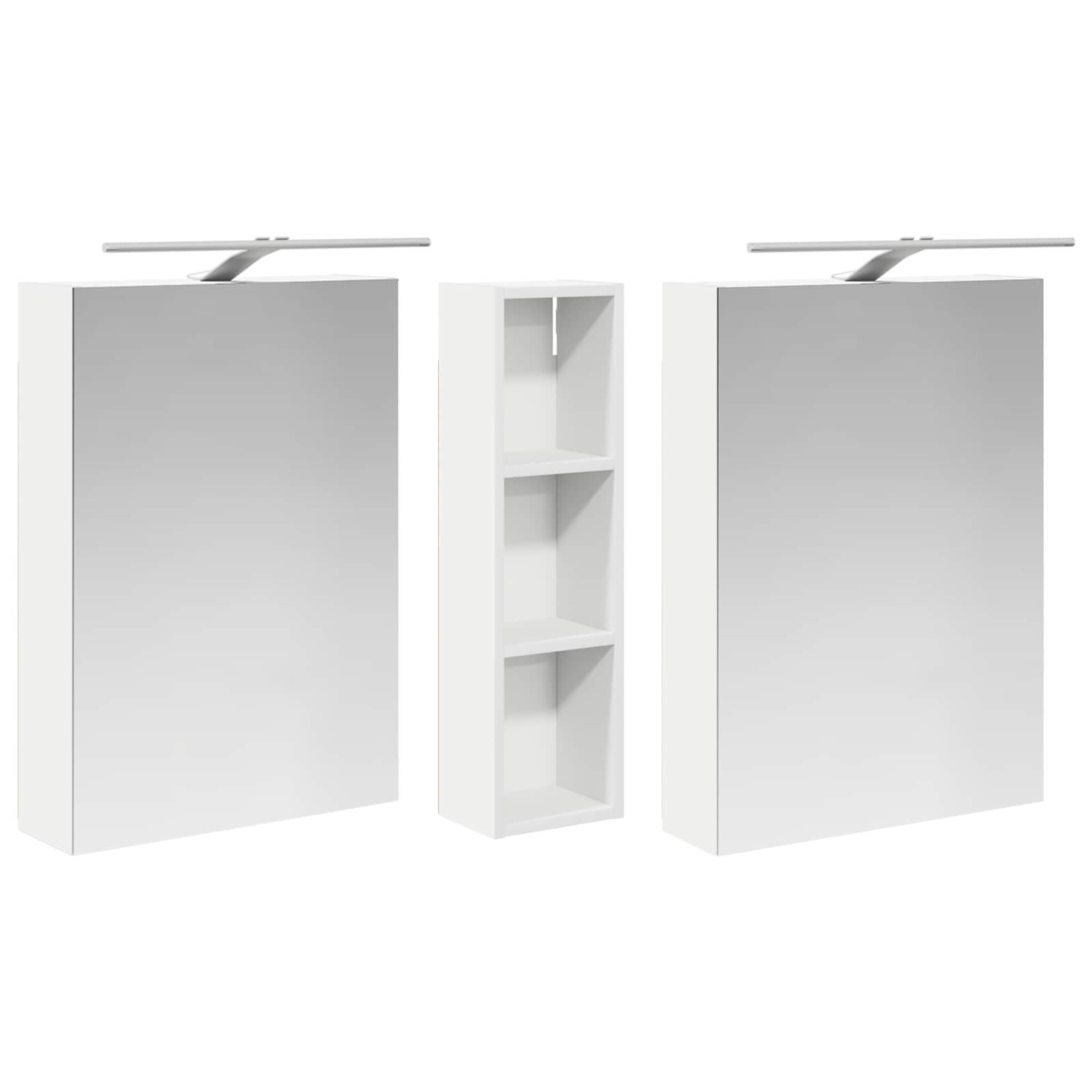 Badeværelsesskabsæt 3 pcs 120 x 14,5 x 70 cm Konstrueret træ
