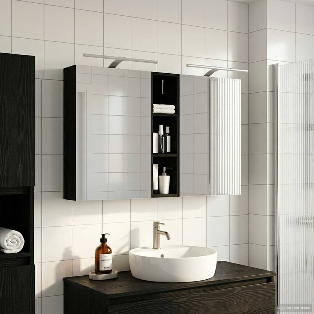 Badevrelsesskabst 3 stk. 120 x 14,5 x 70 cm Konstrueret tr