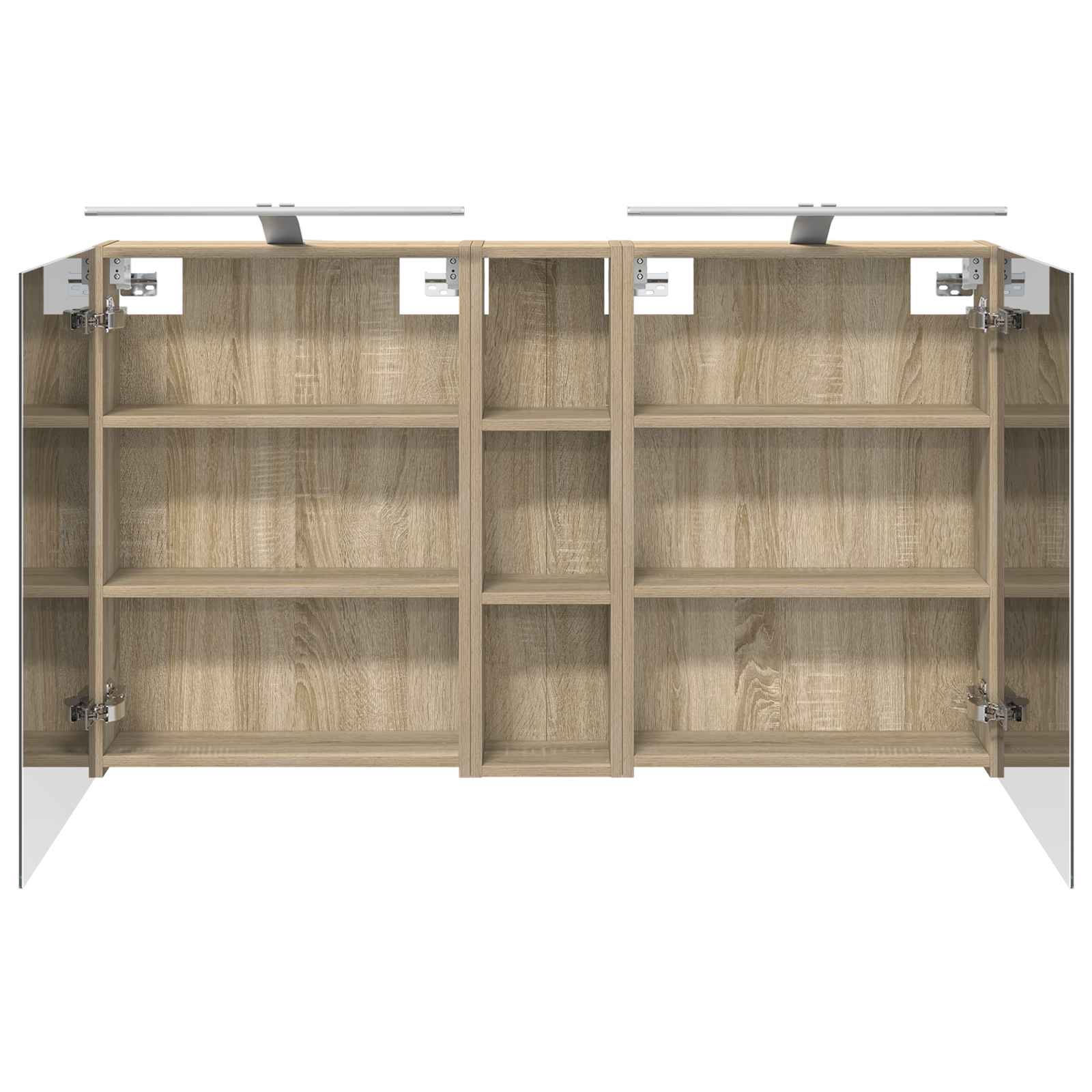 Badeværelsesskabsæt 3 pcs 120 x 14,5 x 70 cm Konstrueret træ