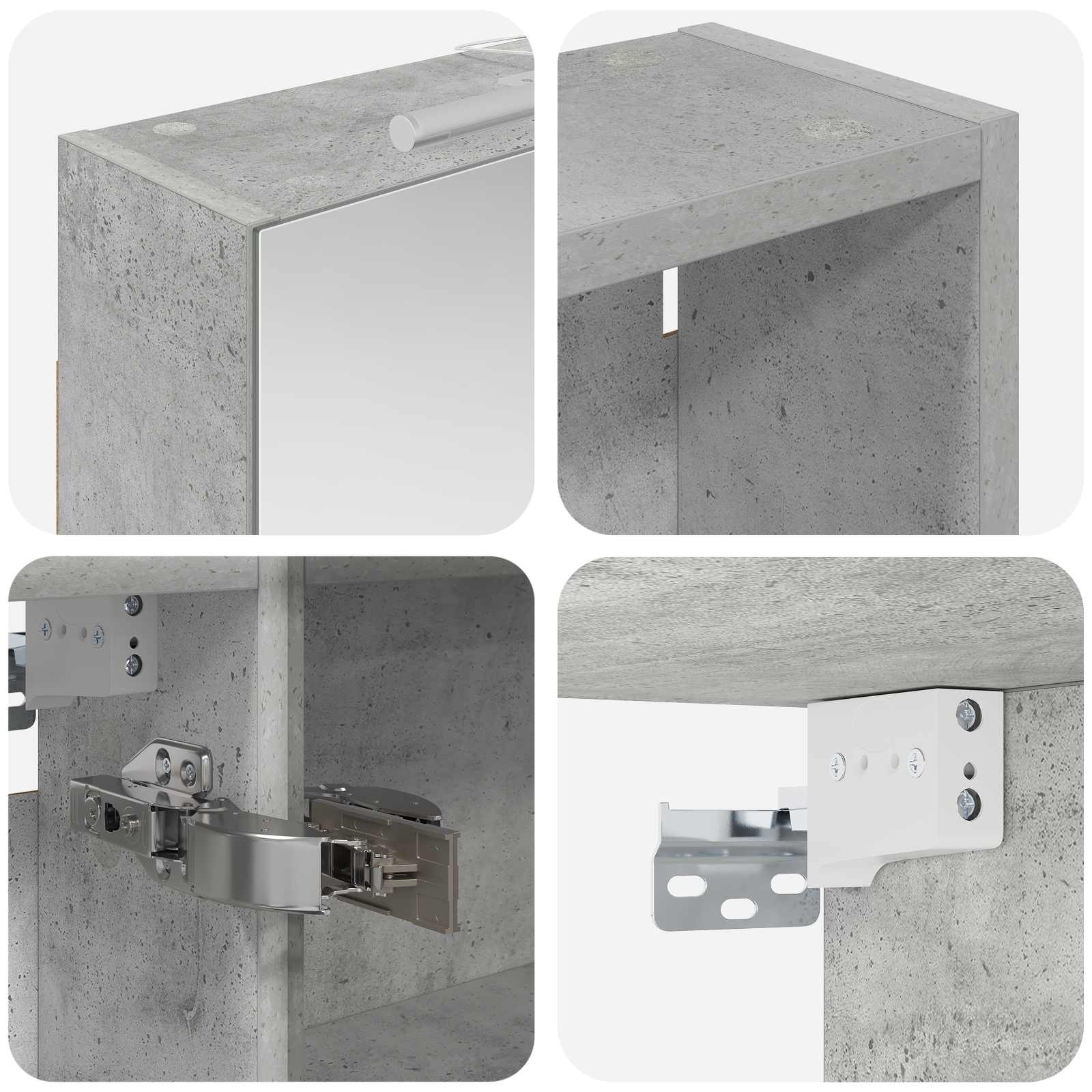 Badeværelsesskabsæt 3 pcs 120 x 14,5 x 70 cm Konstrueret træ