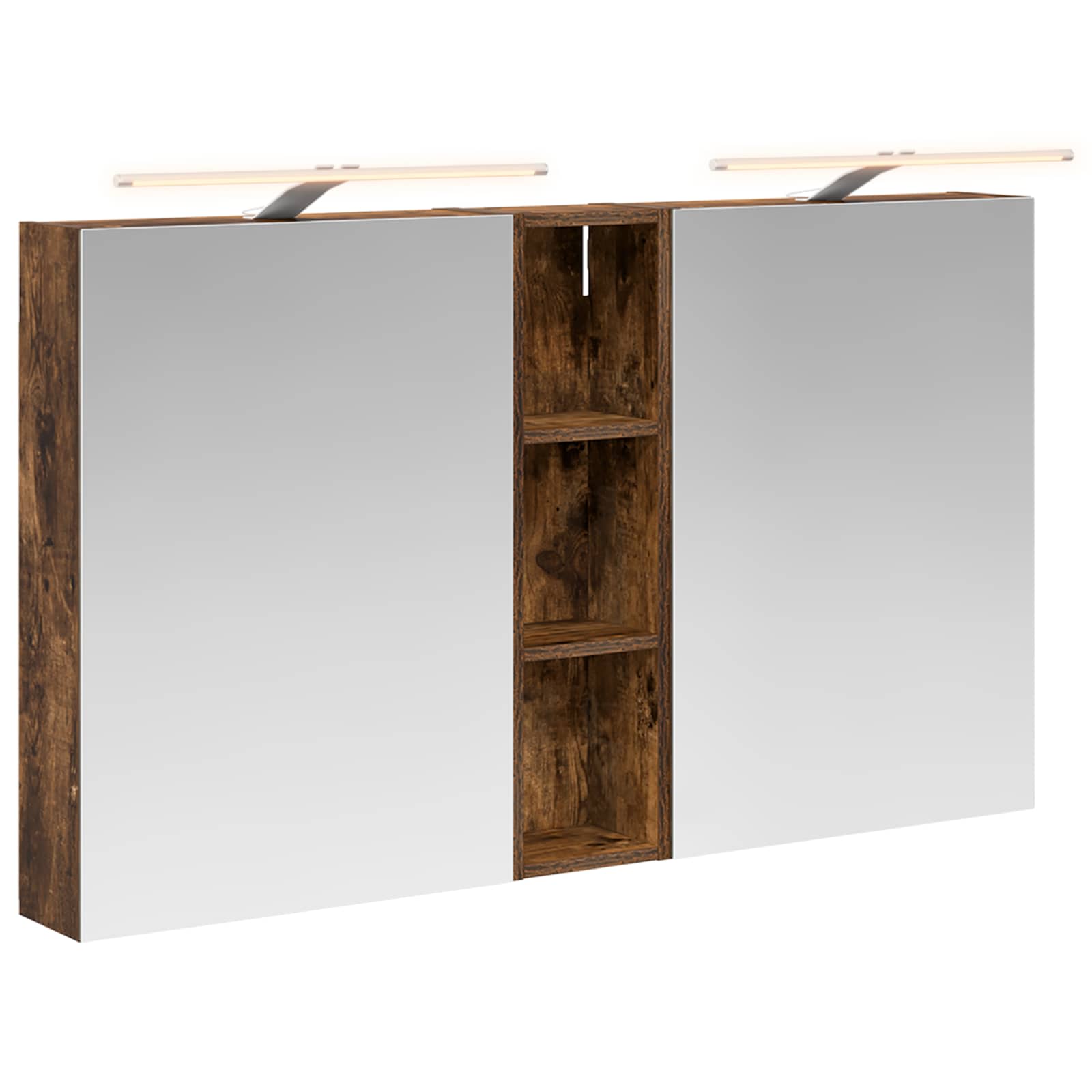 Badeværelsesskabsæt 3 pcs 120 x 14,5 x 70 cm Konstrueret træ