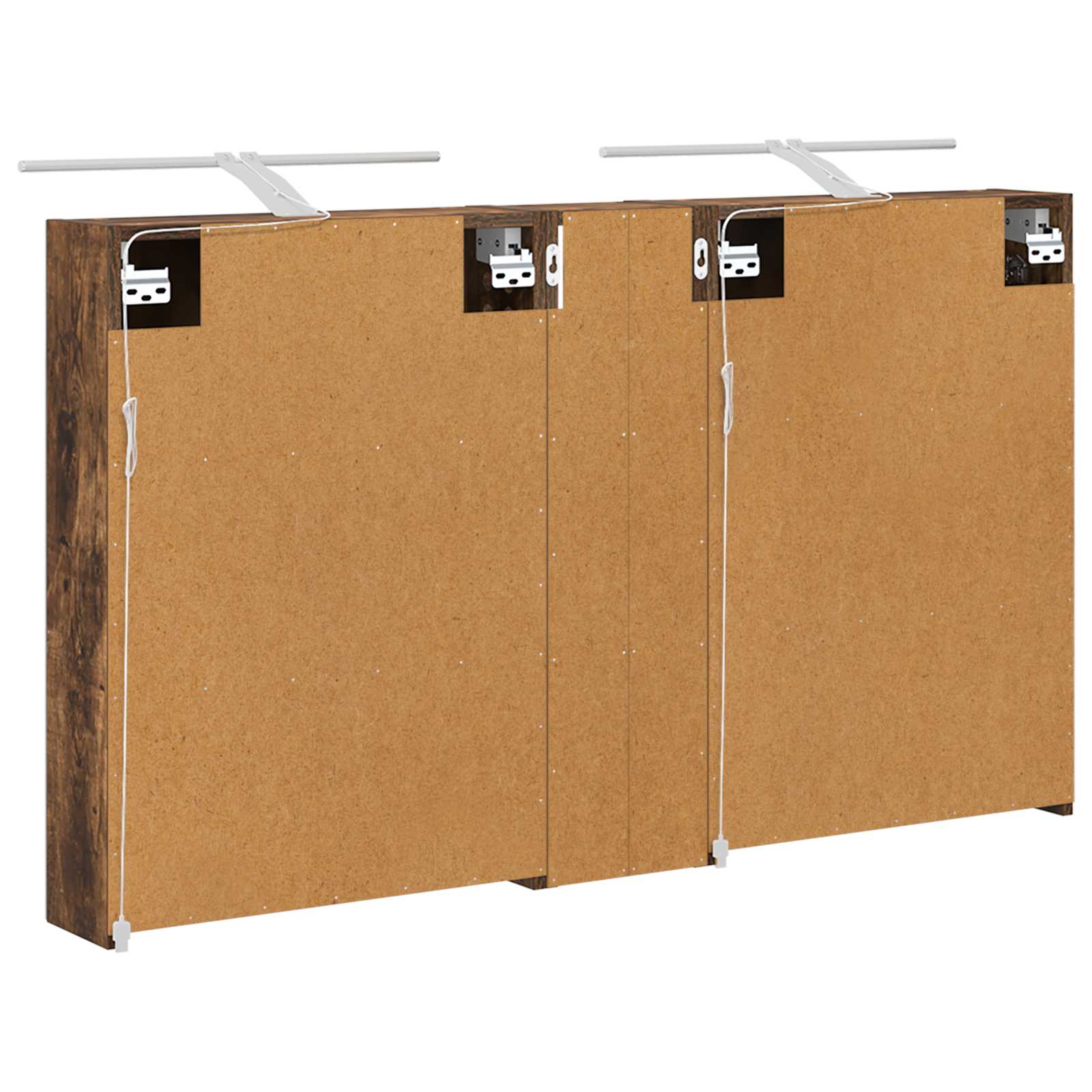 Badeværelsesskabsæt 3 pcs 120 x 14,5 x 70 cm Konstrueret træ