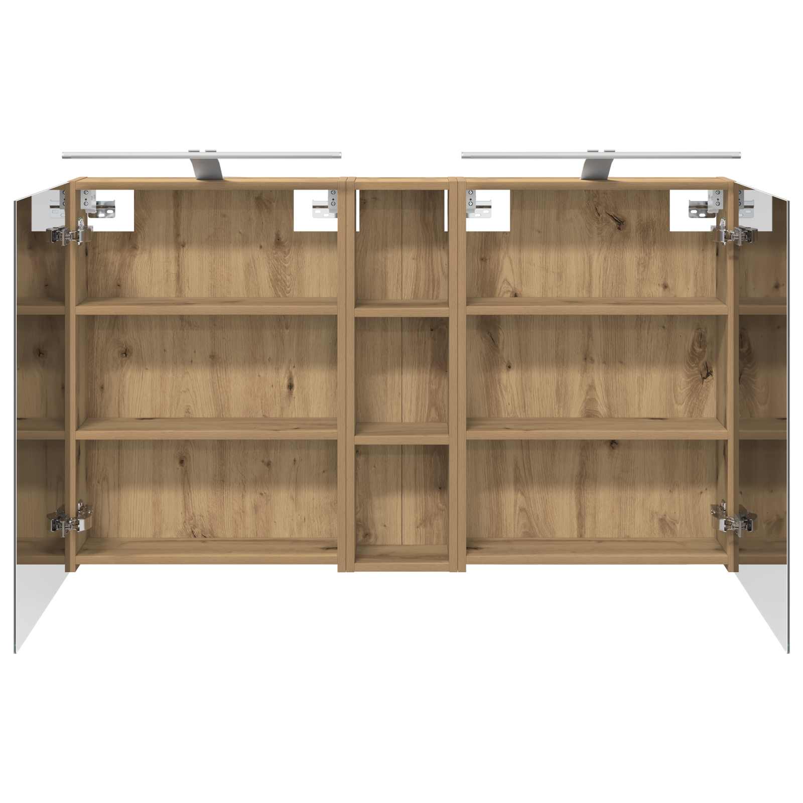 Badeværelsesskabsæt 3 pcs 120 x 14,5 x 70 cm Konstrueret træ