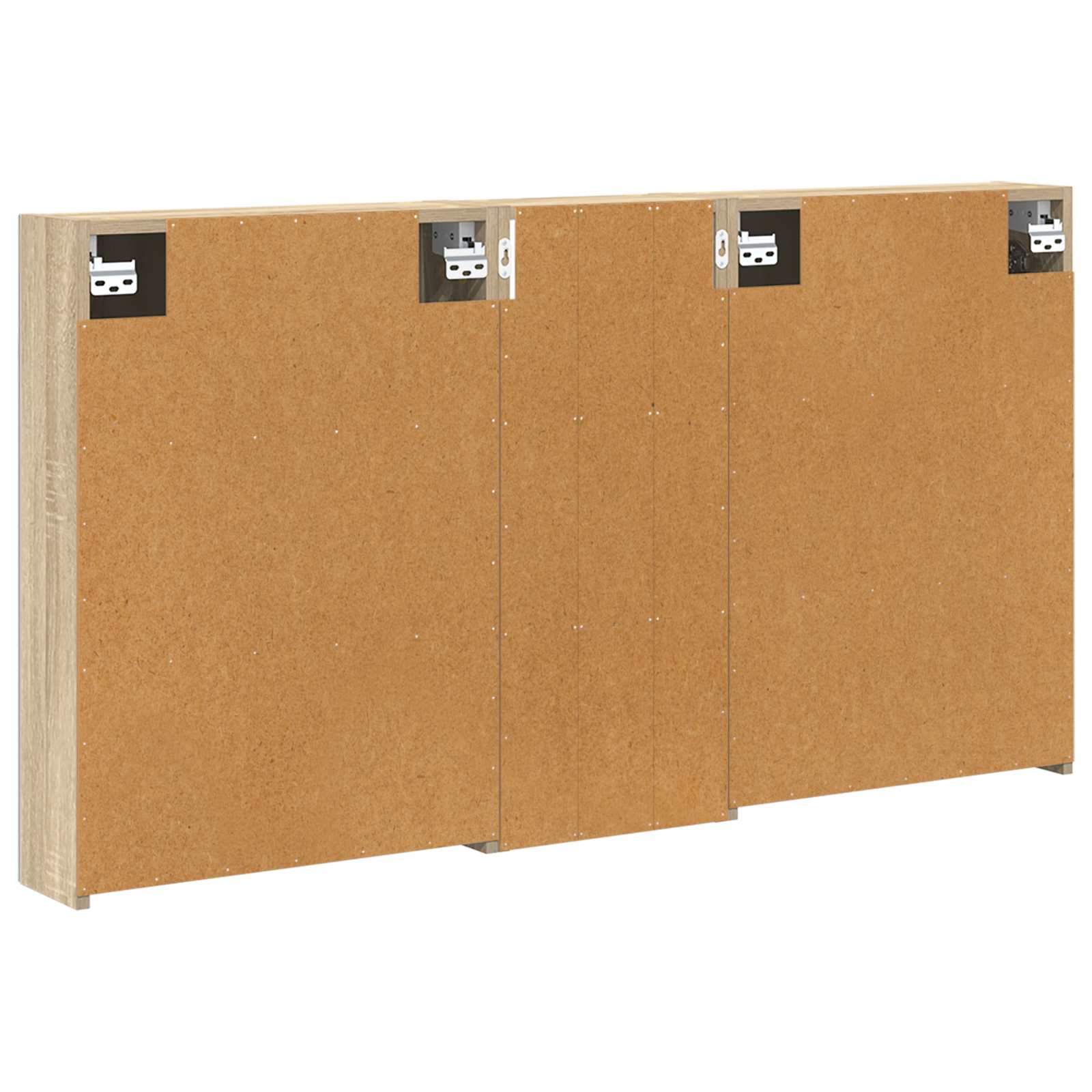 Badeværelsesskabsæt 3 pcs 130 x 14,5 x 70 cm Konstrueret træ