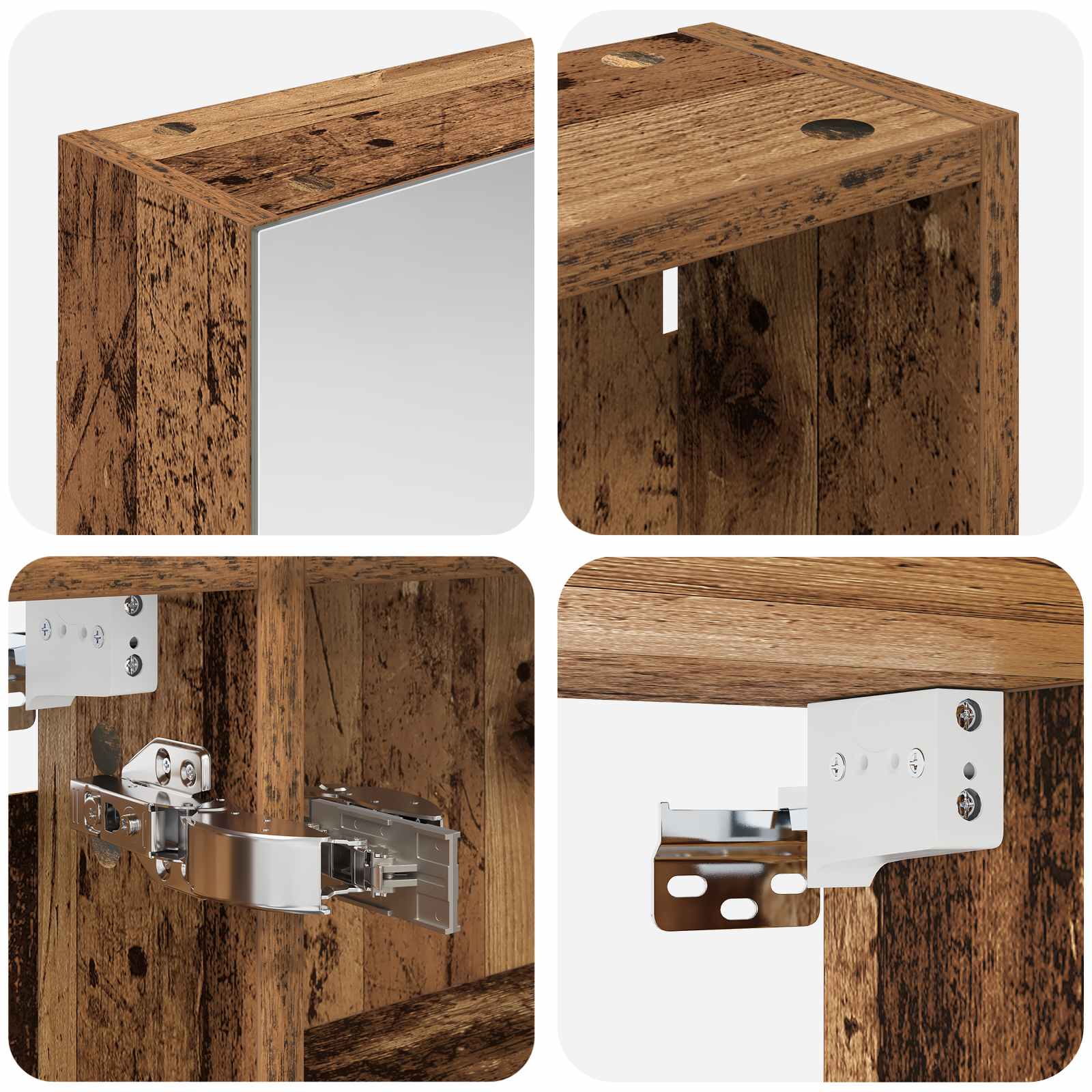 Badeværelsesskabsæt 3 pcs 130 x 14,5 x 70 cm Konstrueret træ
