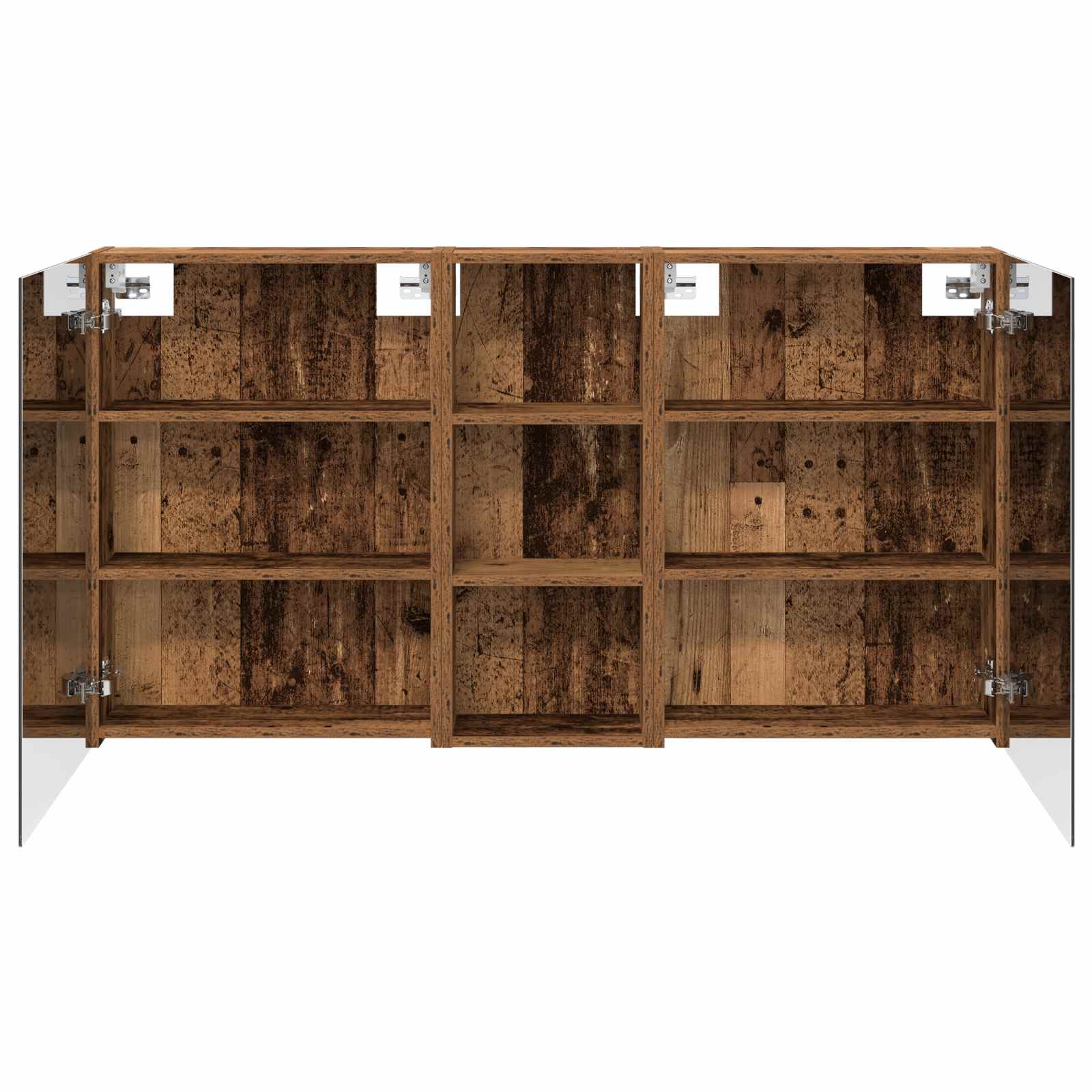Badeværelsesskabsæt 3 pcs 130 x 14,5 x 70 cm Konstrueret træ
