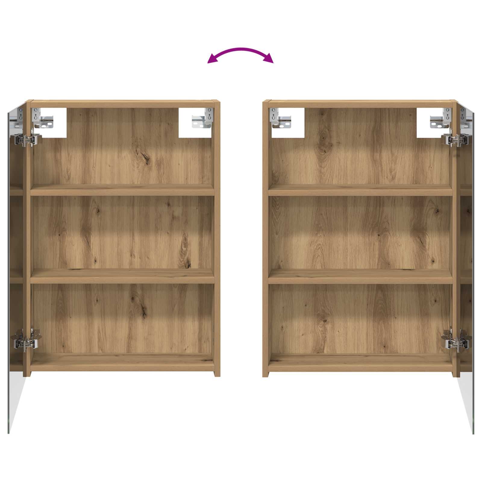 Badeværelsesskabsæt 3 pcs 130 x 14,5 x 70 cm Konstrueret træ
