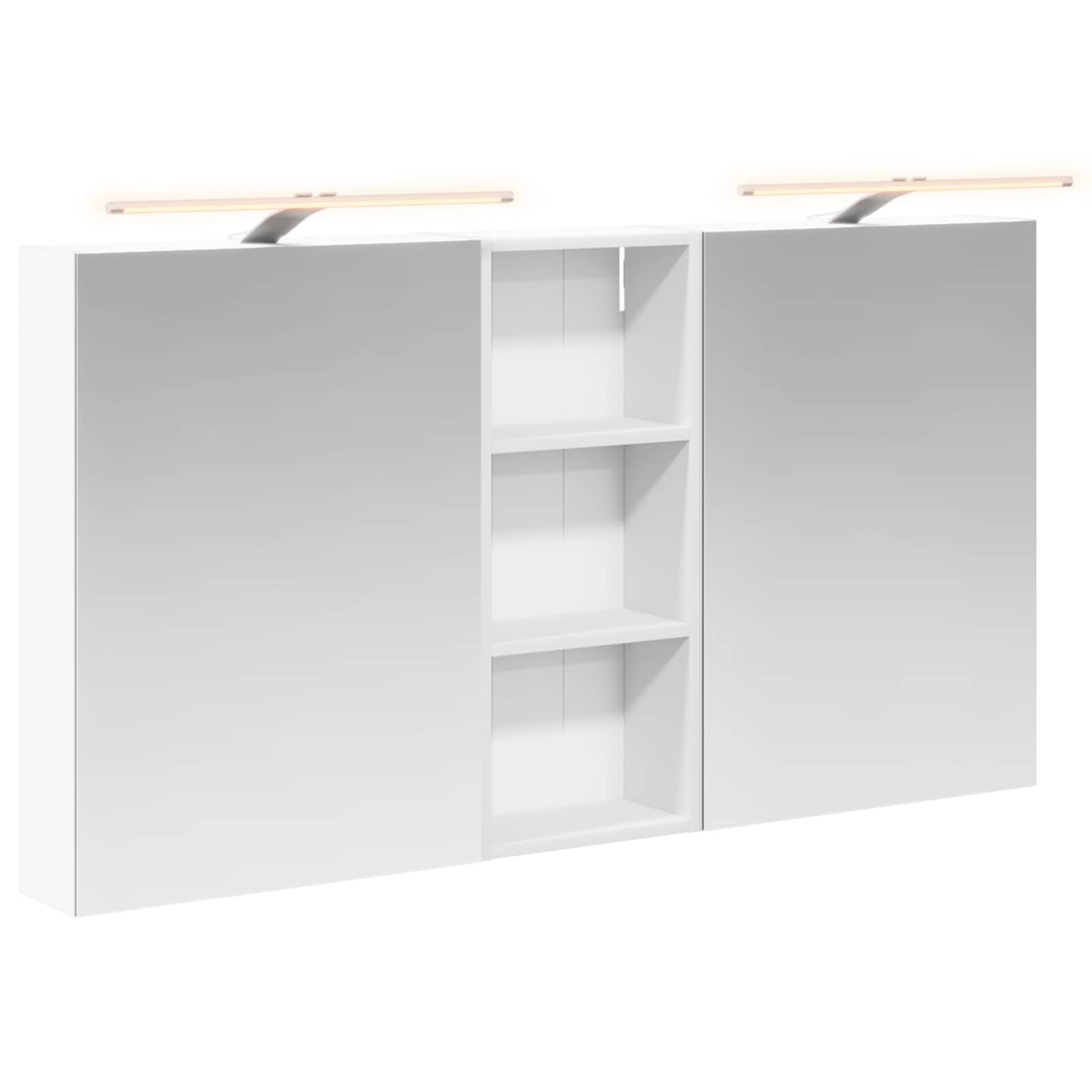 Badeværelsesskabsæt 3 pcs 130 x 14,5 x 70 cm Konstrueret træ