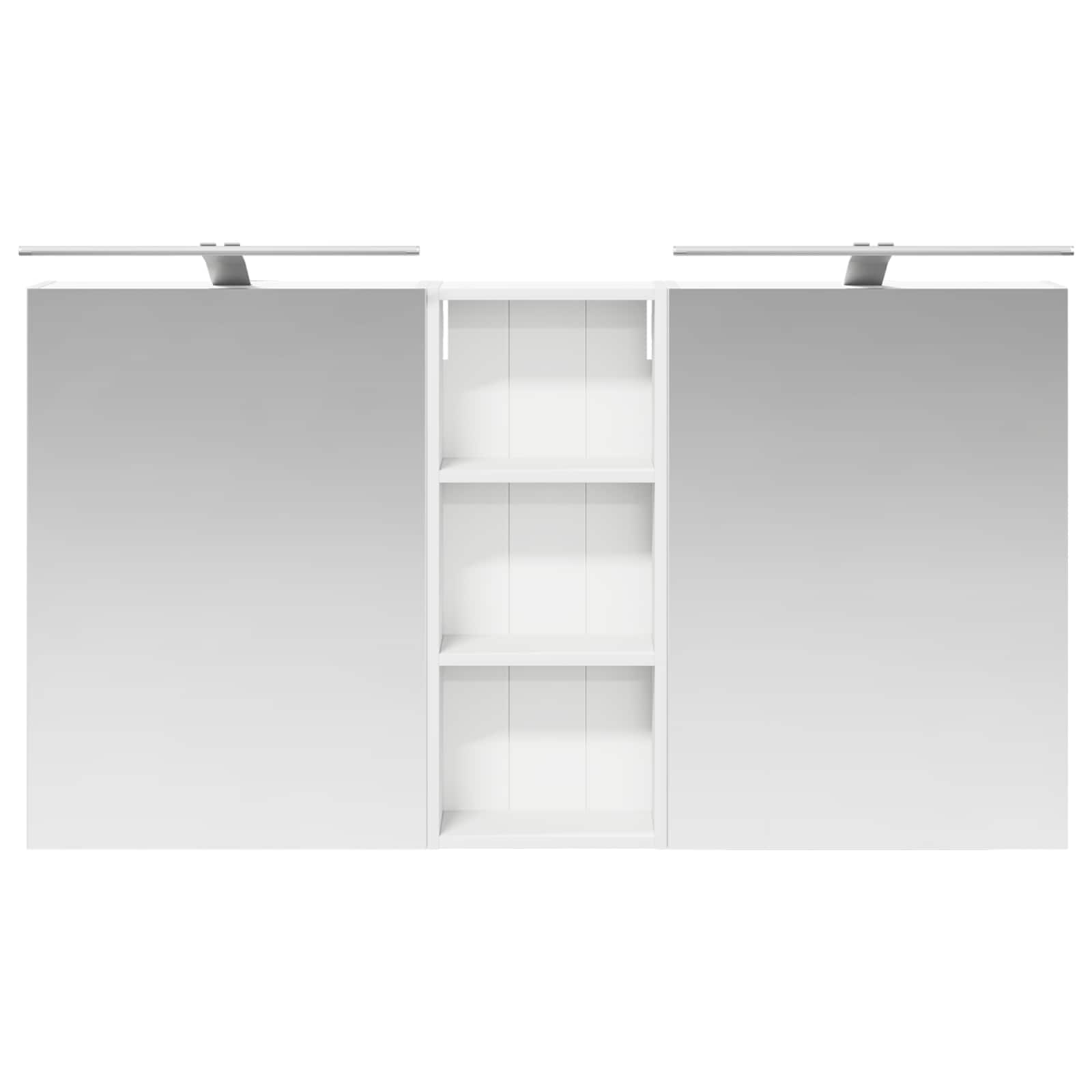 Badeværelsesskabsæt 3 pcs 130 x 14,5 x 70 cm Konstrueret træ