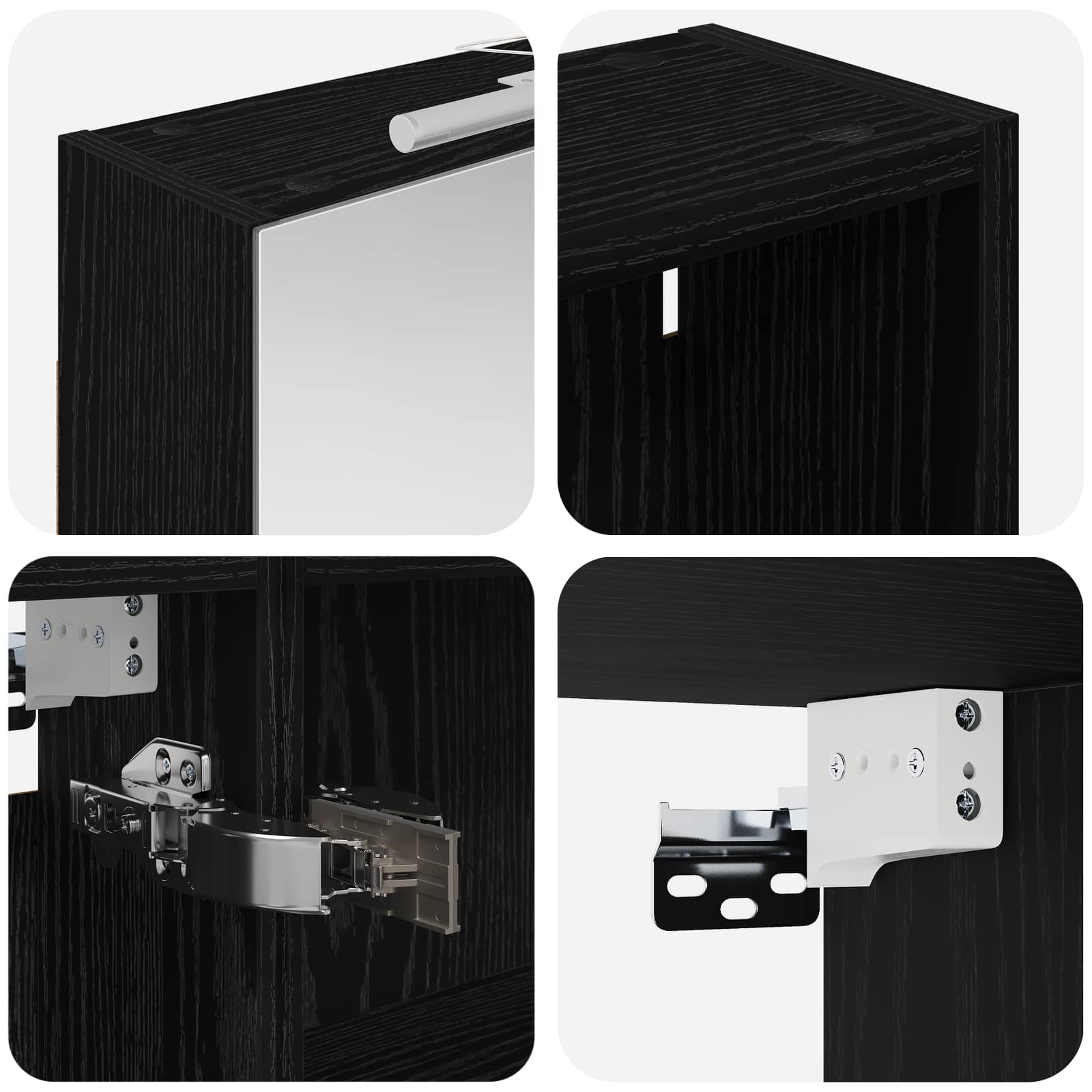 Badeværelsesskabsæt 3 pcs 130 x 14,5 x 70 cm Konstrueret træ