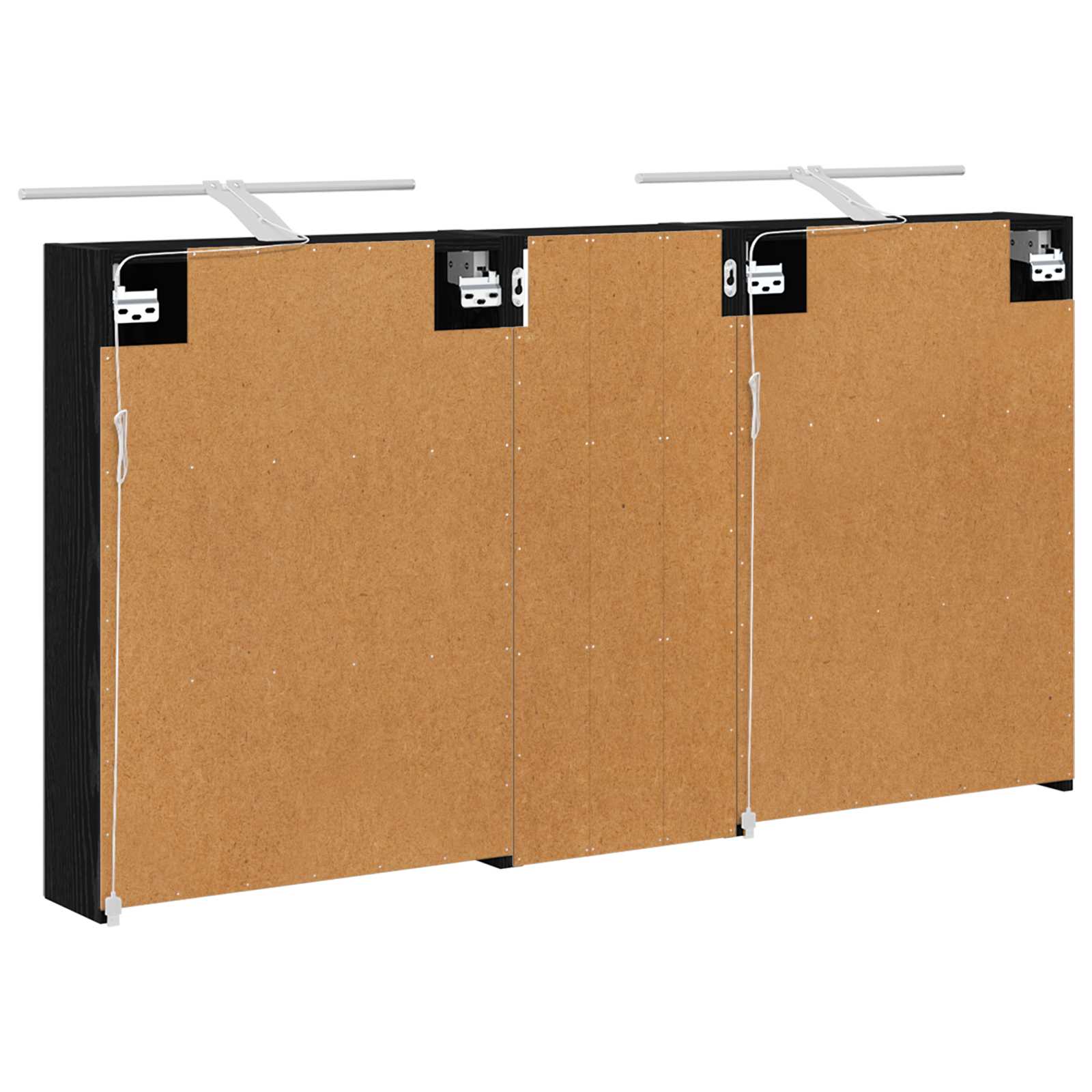 Badeværelsesskabsæt 3 pcs 130 x 14,5 x 70 cm Konstrueret træ