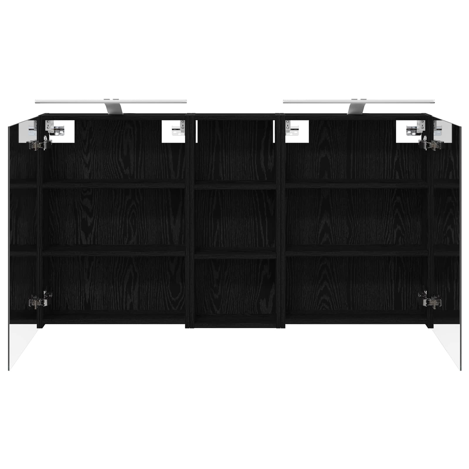 Badeværelsesskabsæt 3 pcs 130 x 14,5 x 70 cm Konstrueret træ