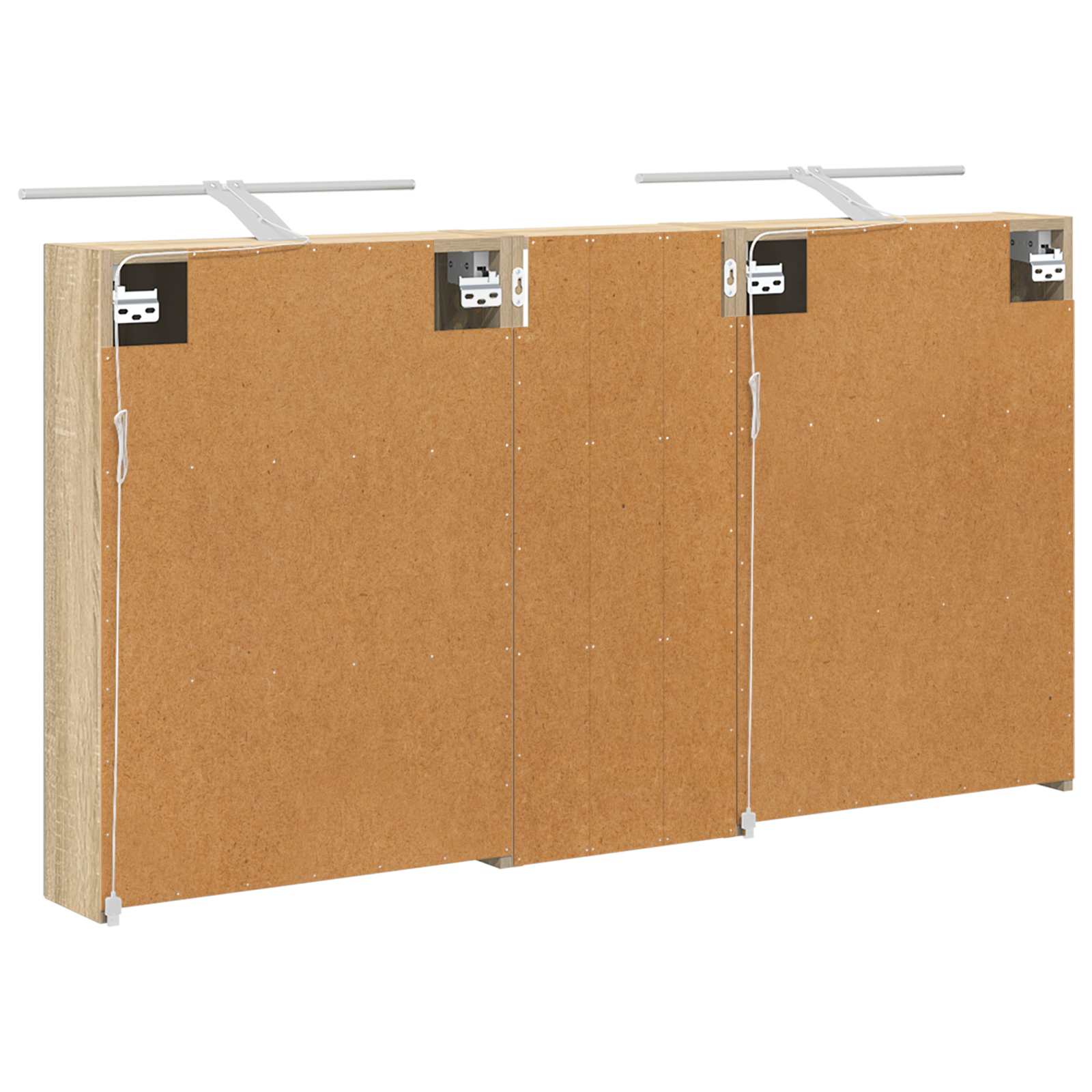 Badeværelsesskabsæt 3 pcs 130 x 14,5 x 70 cm Konstrueret træ