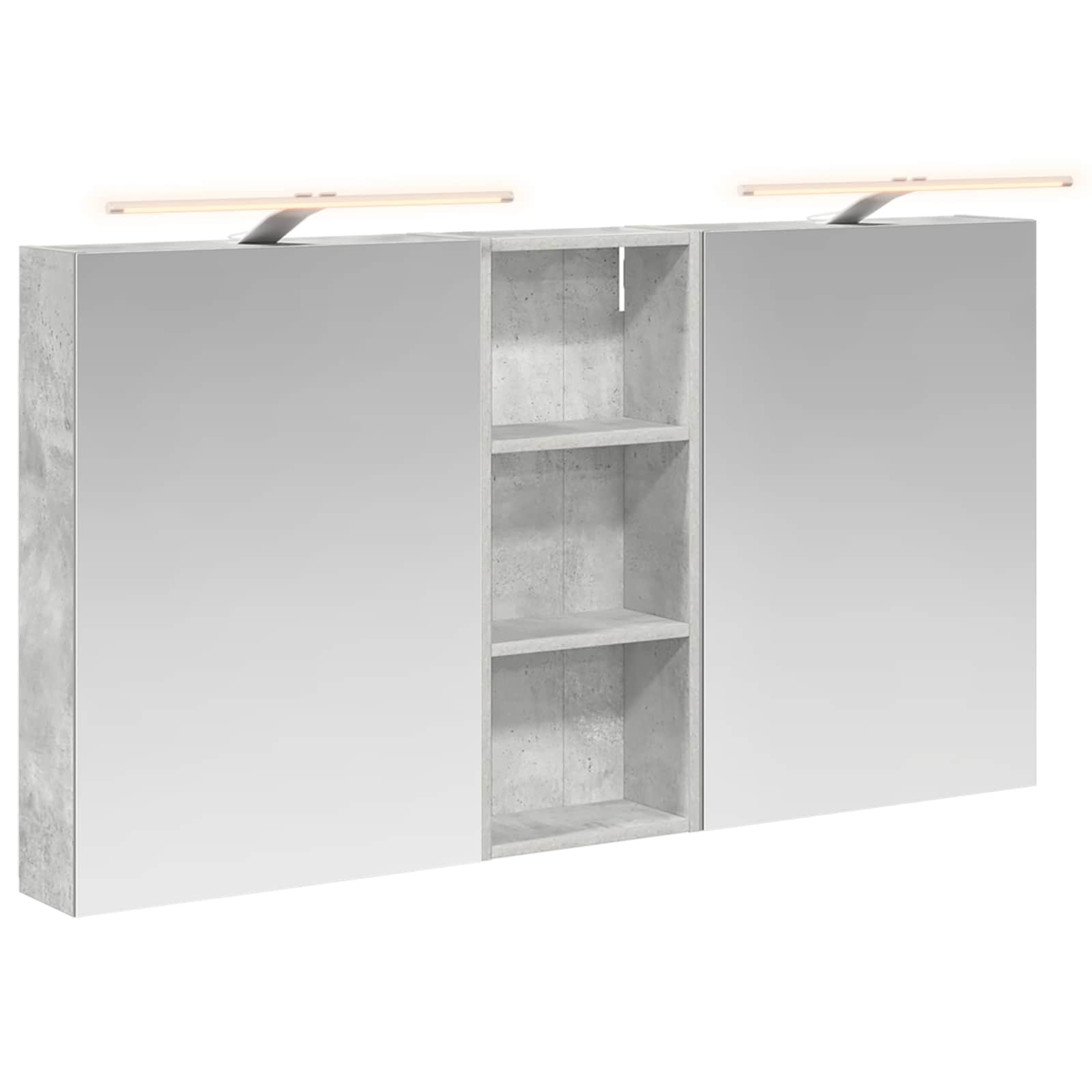 Badeværelsesskabsæt 3 pcs 130 x 14,5 x 70 cm Konstrueret træ