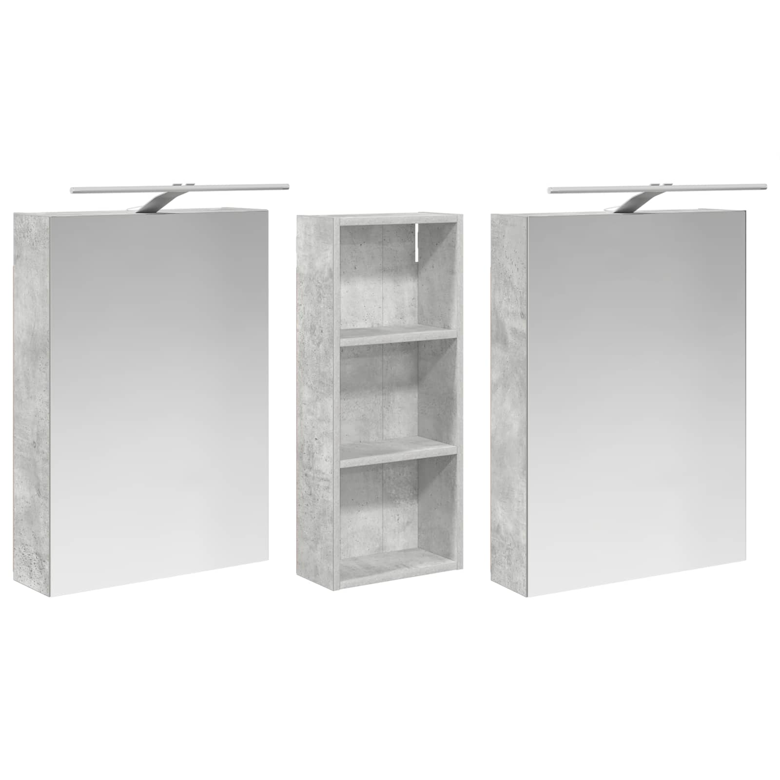 Badeværelsesskabsæt 3 pcs 130 x 14,5 x 70 cm Konstrueret træ