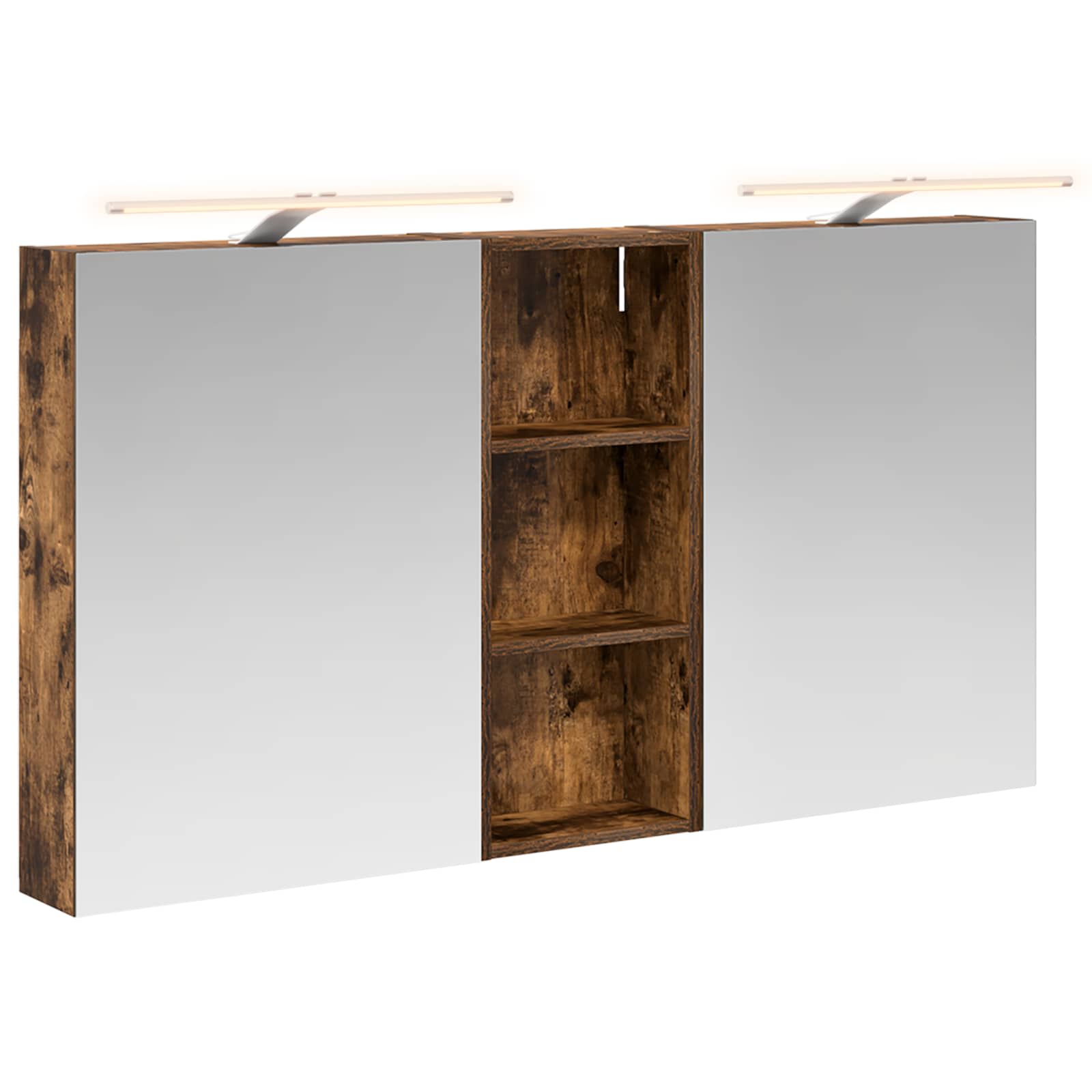 Badeværelsesskabsæt 3 pcs 130 x 14,5 x 70 cm Konstrueret træ