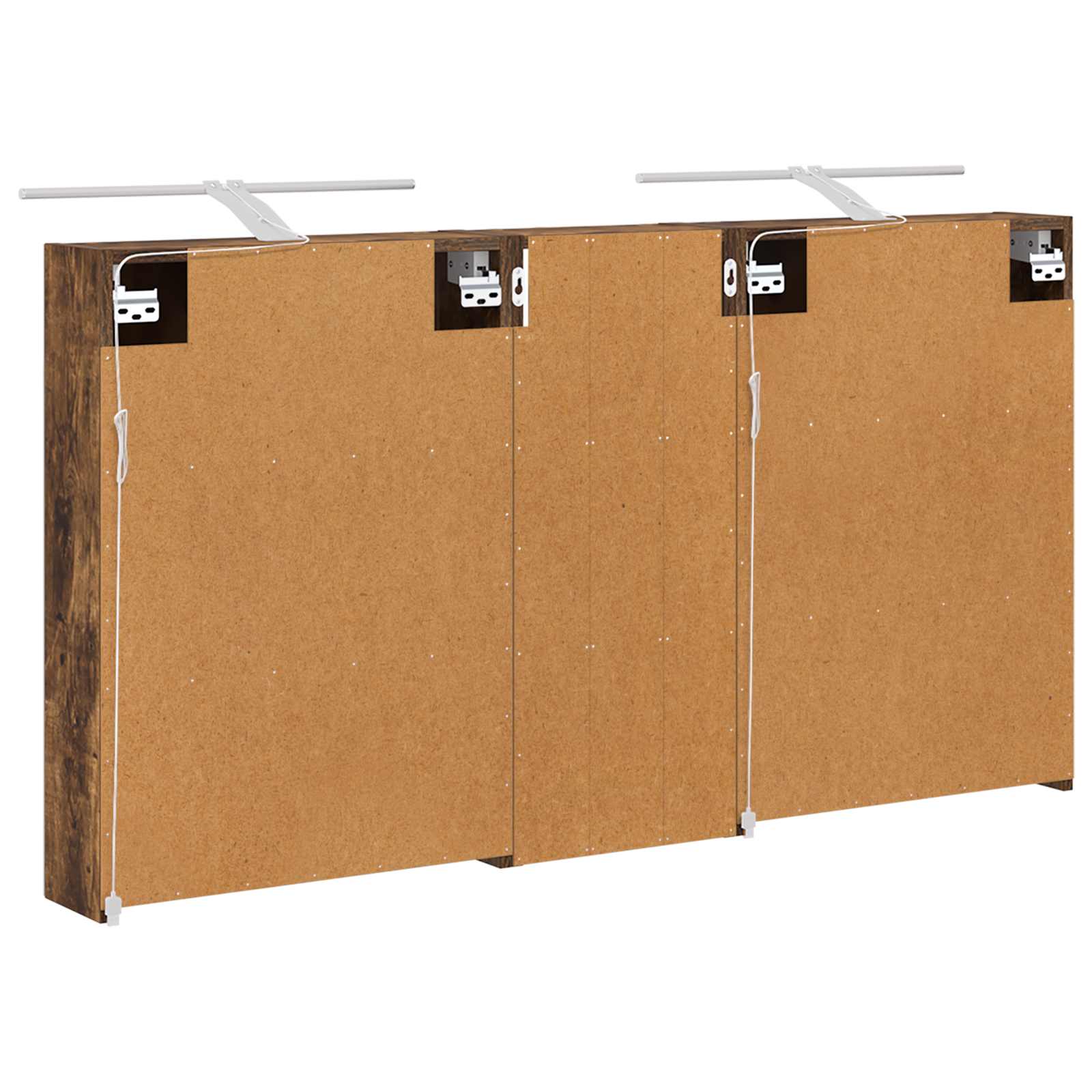 Badeværelsesskabsæt 3 pcs 130 x 14,5 x 70 cm Konstrueret træ