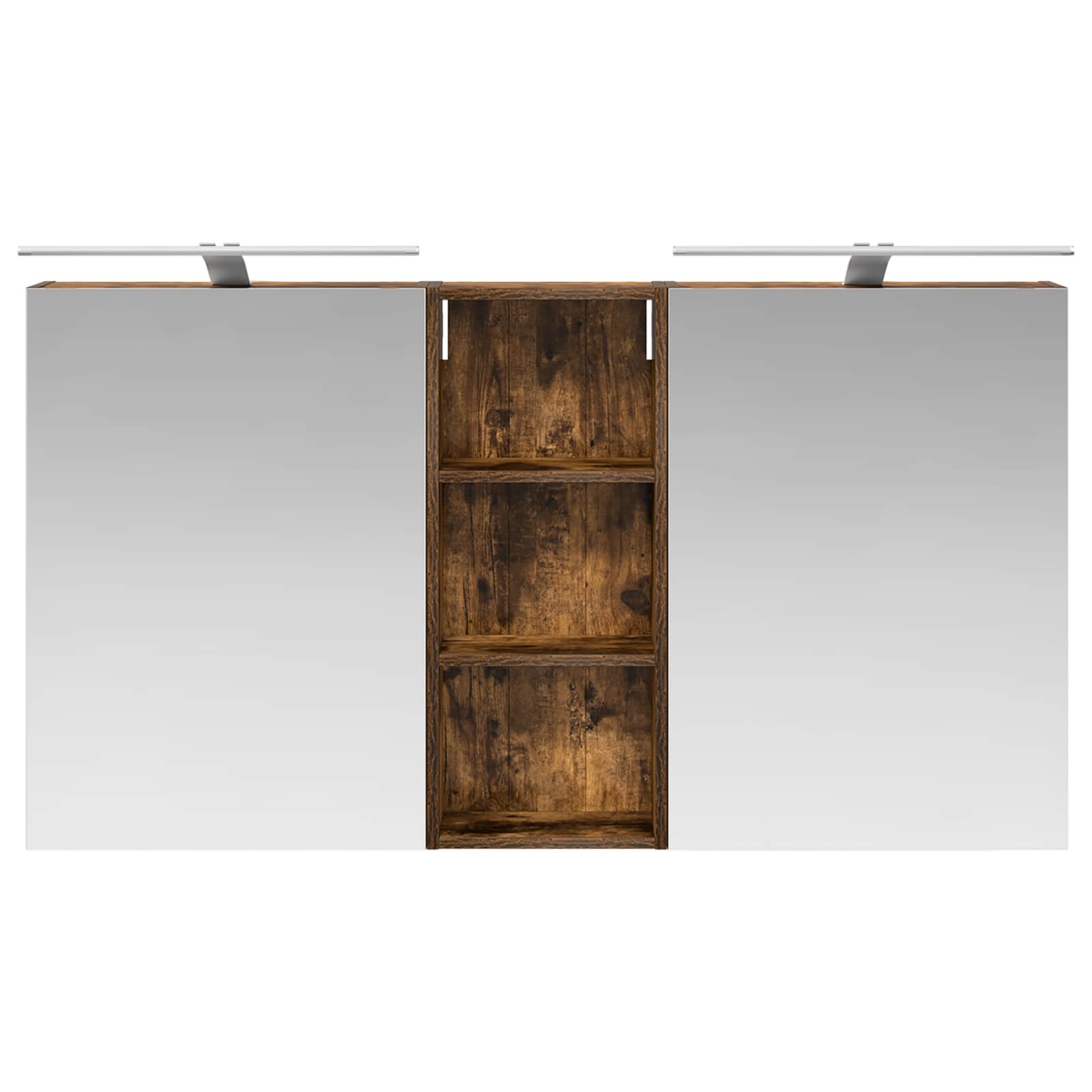 Badeværelsesskabsæt 3 pcs 130 x 14,5 x 70 cm Konstrueret træ