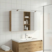 Badeværelsesskabsæt 3 pcs 130 x 14,5 x 70 cm Konstrueret træ
