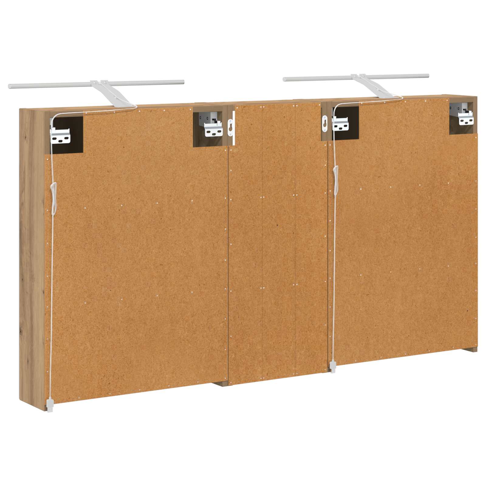 Badeværelsesskabsæt 3 pcs 130 x 14,5 x 70 cm Konstrueret træ