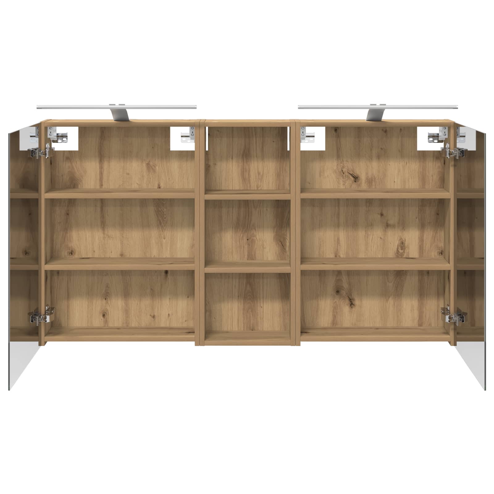 Badeværelsesskabsæt 3 pcs 130 x 14,5 x 70 cm Konstrueret træ