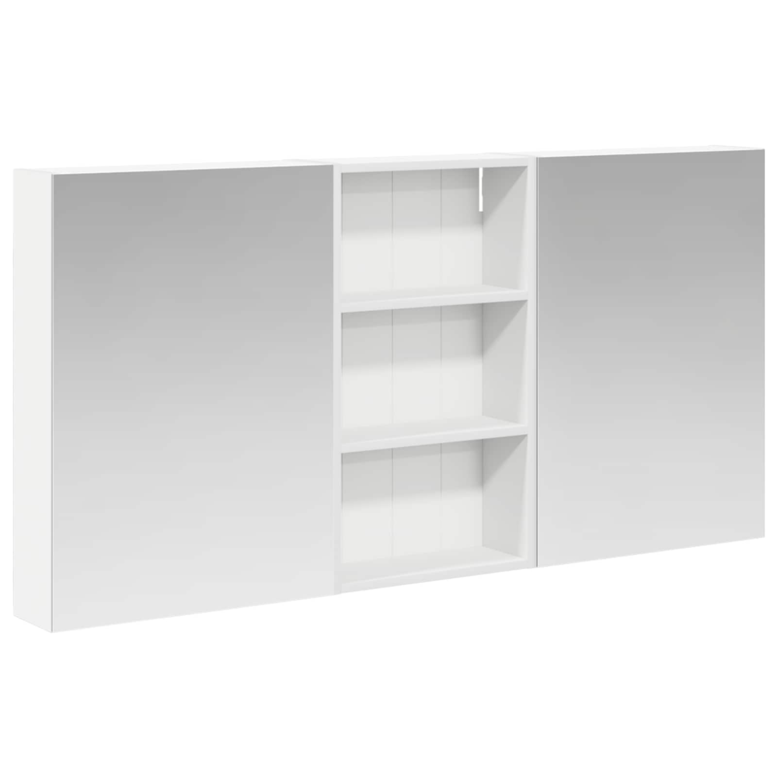 Badeværelsesskabsæt 3 pcs 140 x 14,5 x 70 cm Konstrueret træ