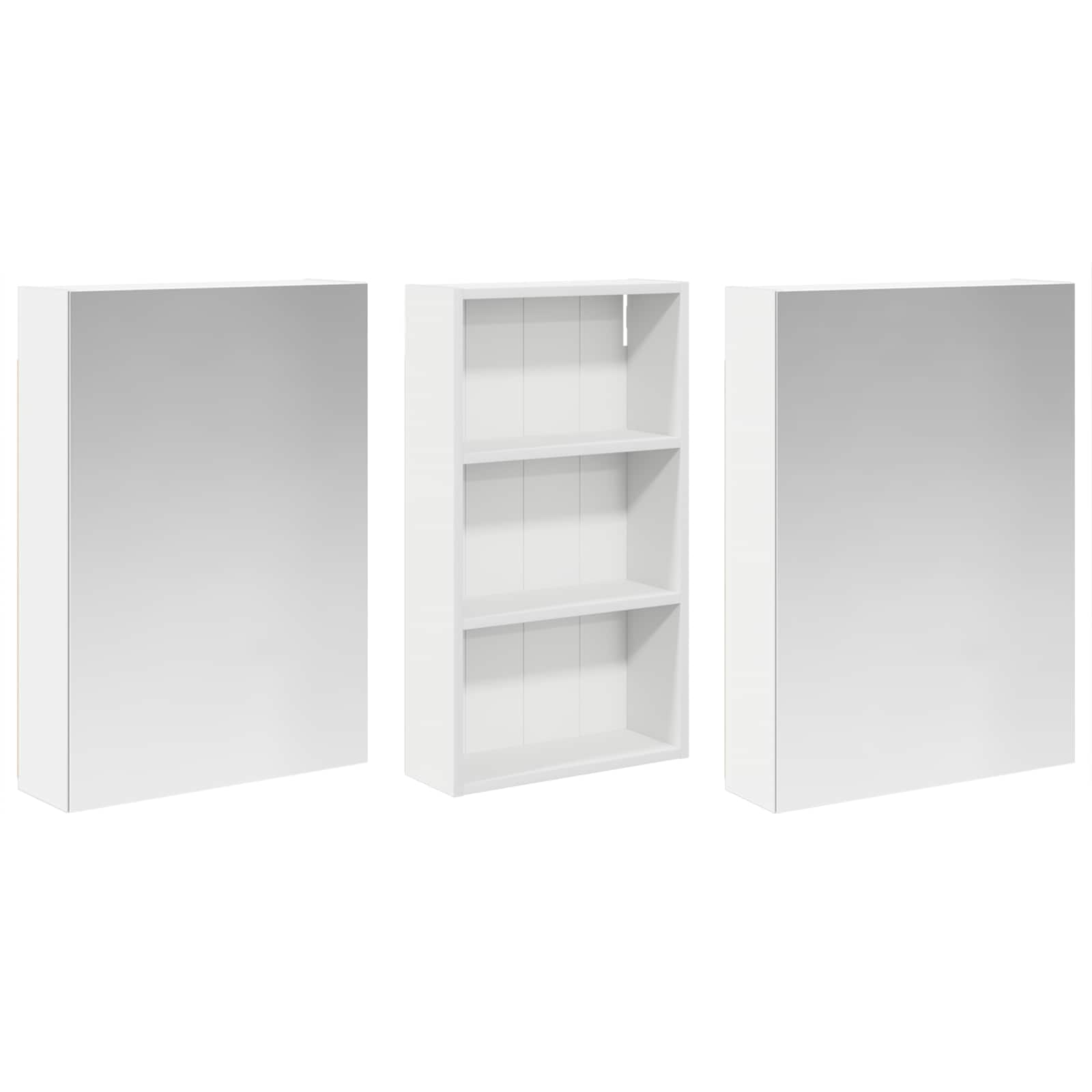 Badeværelsesskabsæt 3 pcs 140 x 14,5 x 70 cm Konstrueret træ