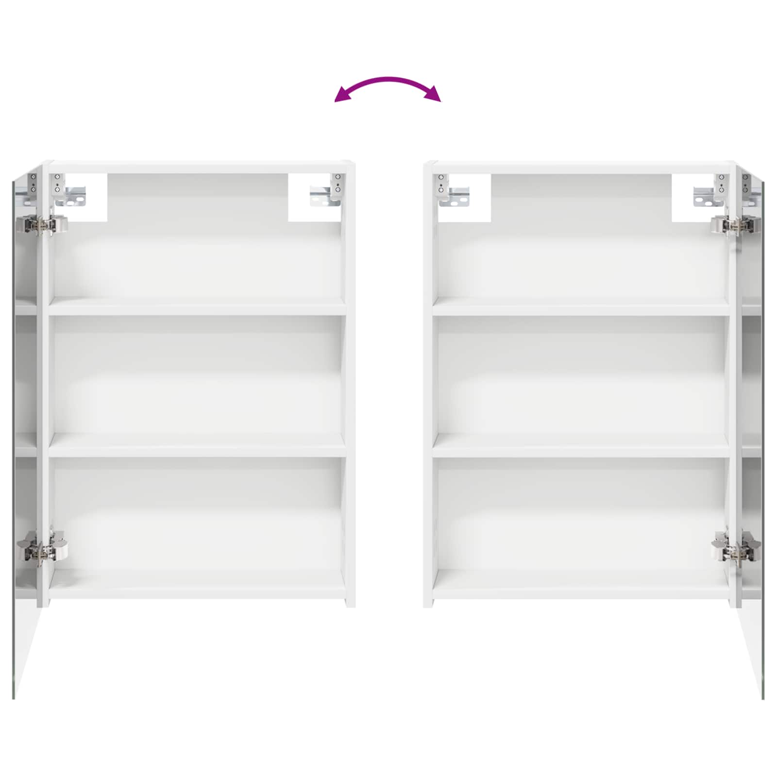 Badeværelsesskabsæt 3 pcs 140 x 14,5 x 70 cm Konstrueret træ