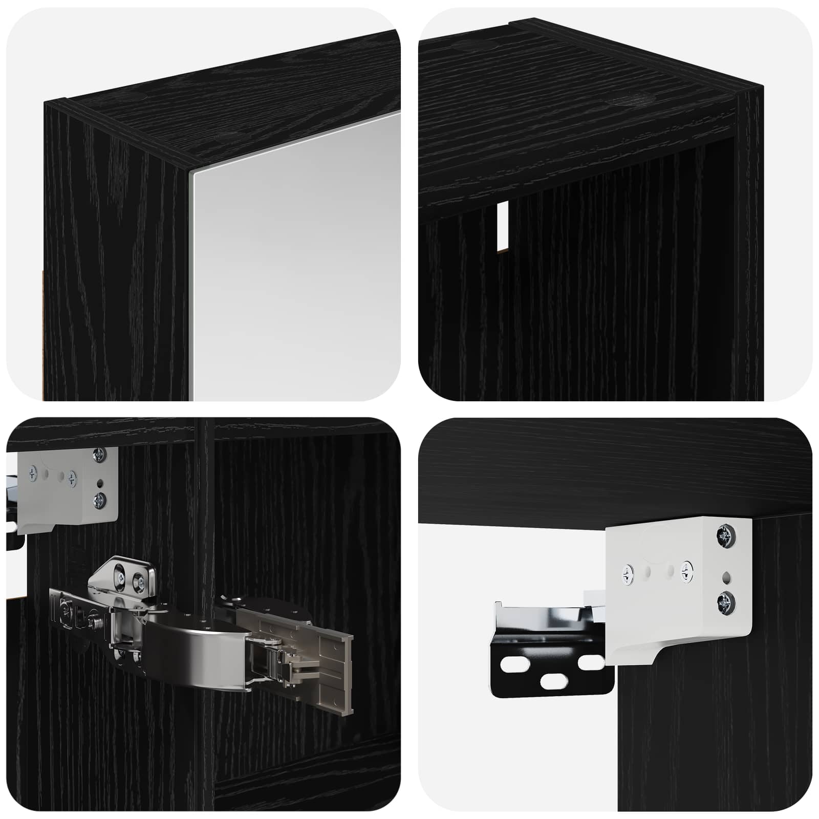 Badeværelsesskabsæt 3 pcs 140 x 14,5 x 70 cm Konstrueret træ