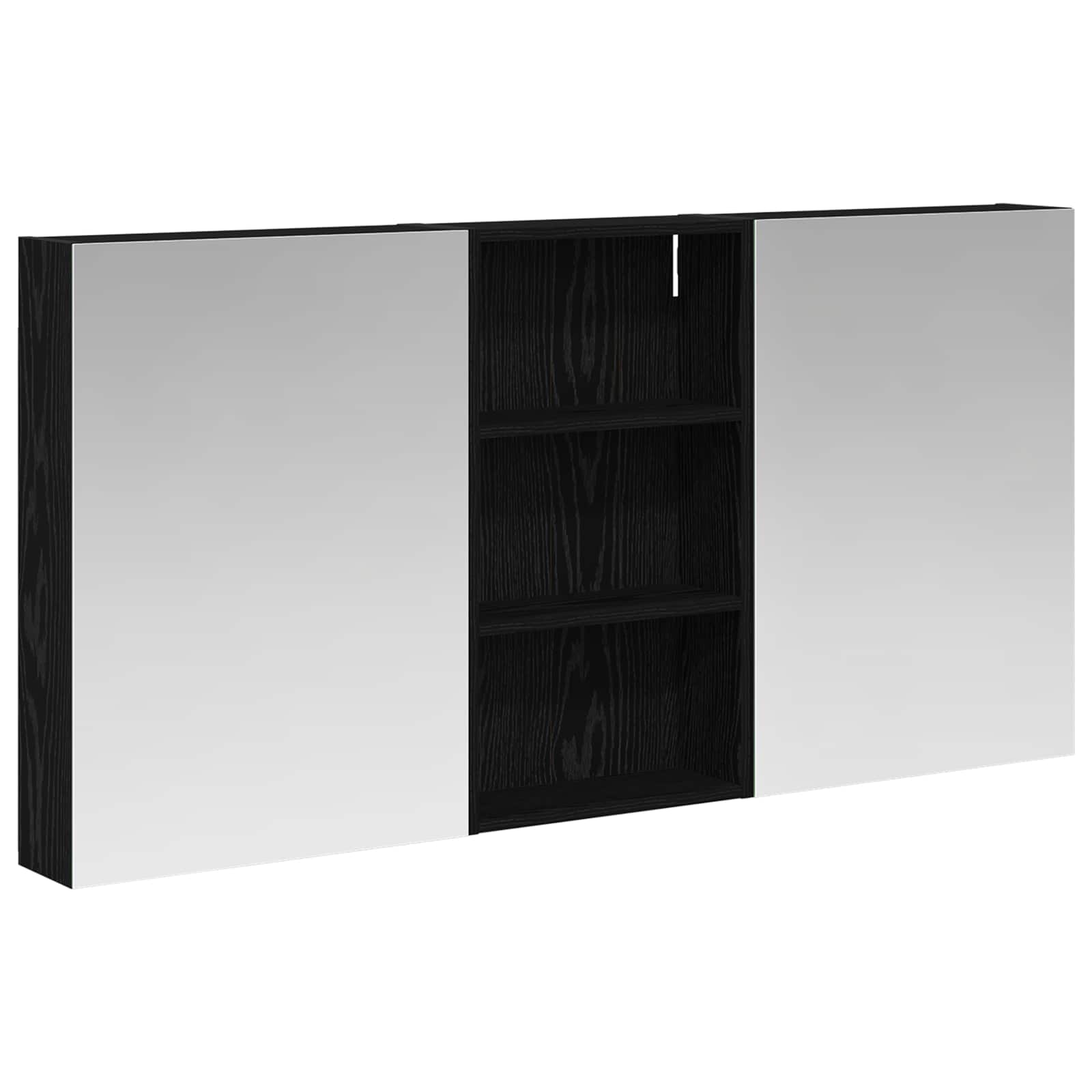 Badeværelsesskabsæt 3 pcs 140 x 14,5 x 70 cm Konstrueret træ