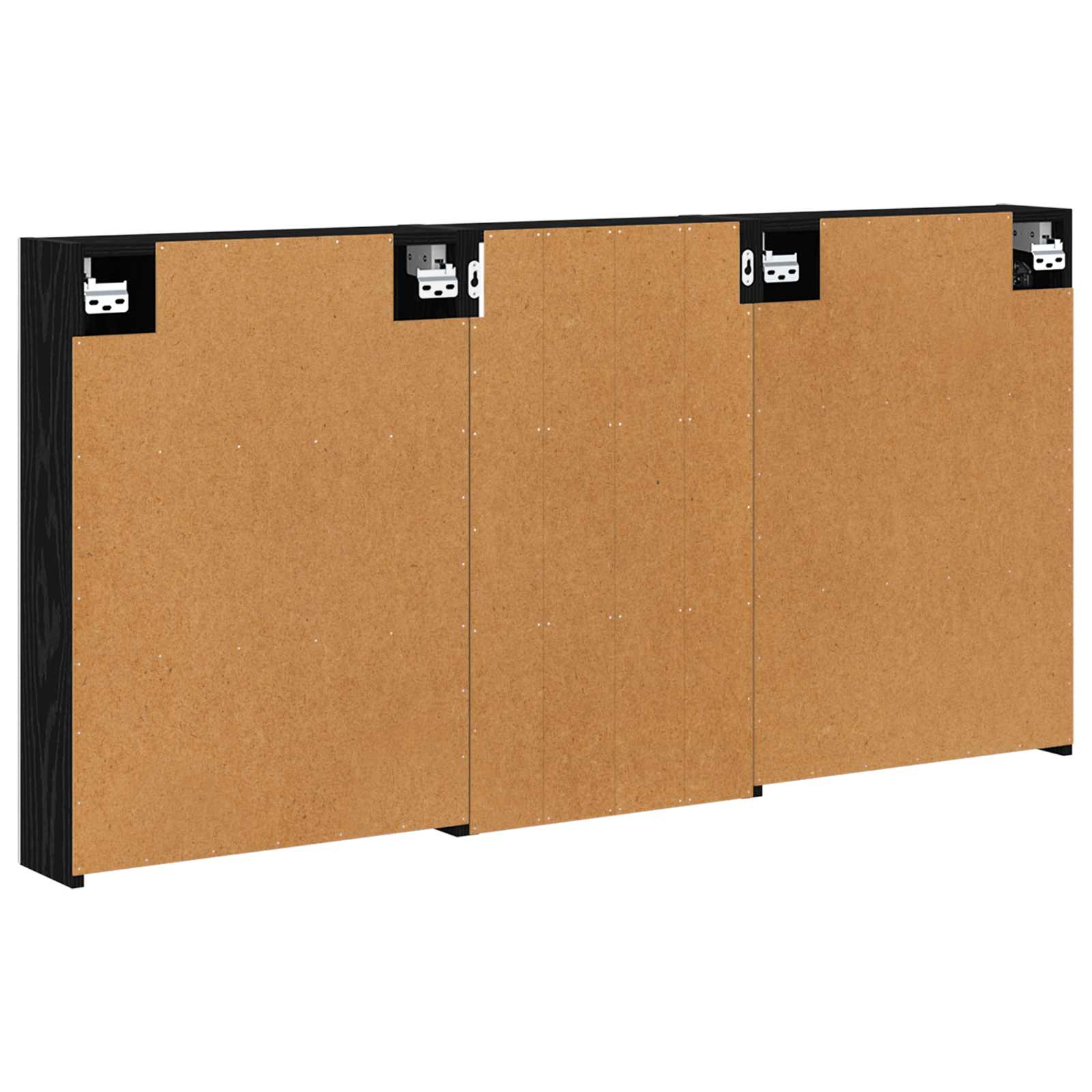 Badeværelsesskabsæt 3 pcs 140 x 14,5 x 70 cm Konstrueret træ
