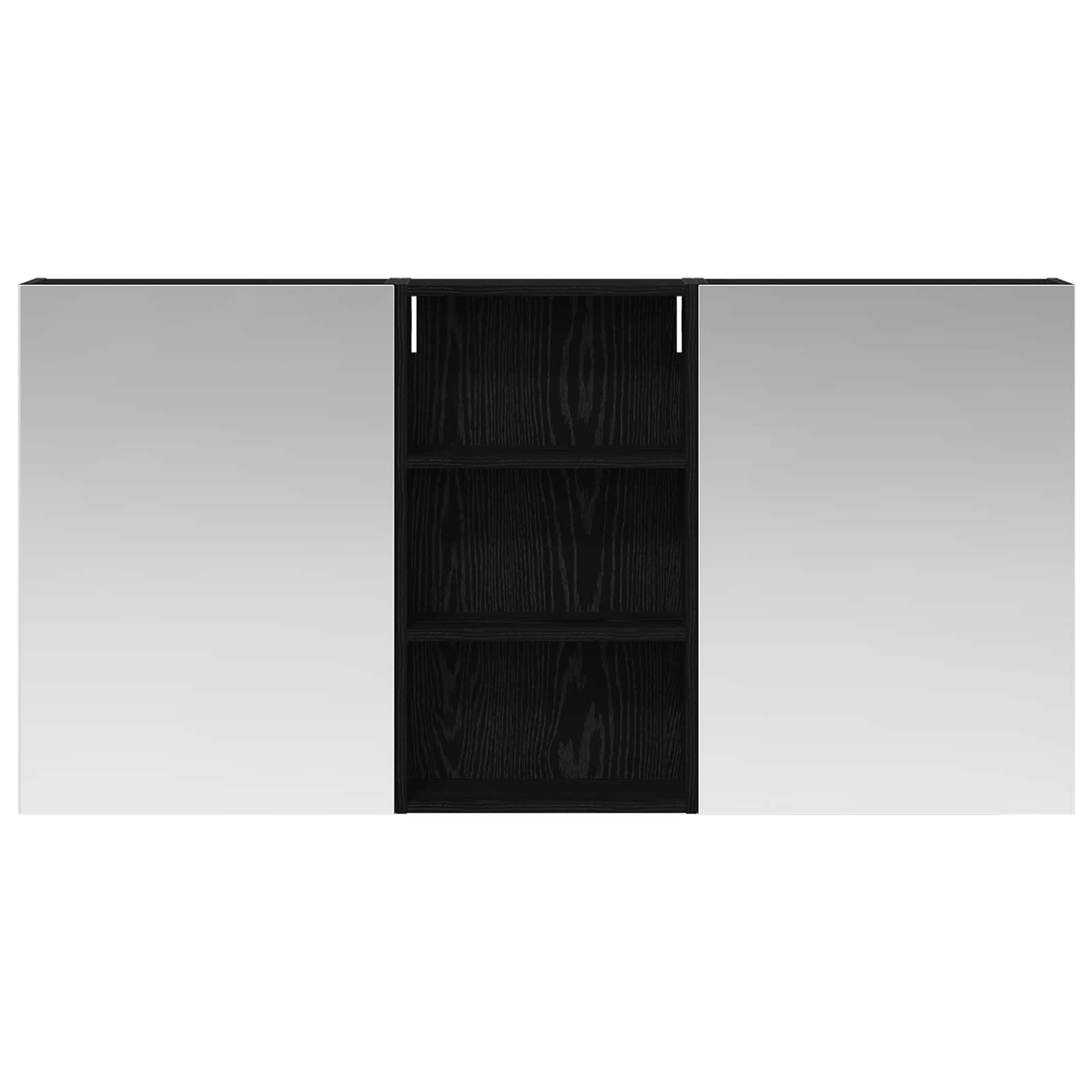Badeværelsesskabsæt 3 pcs 140 x 14,5 x 70 cm Konstrueret træ