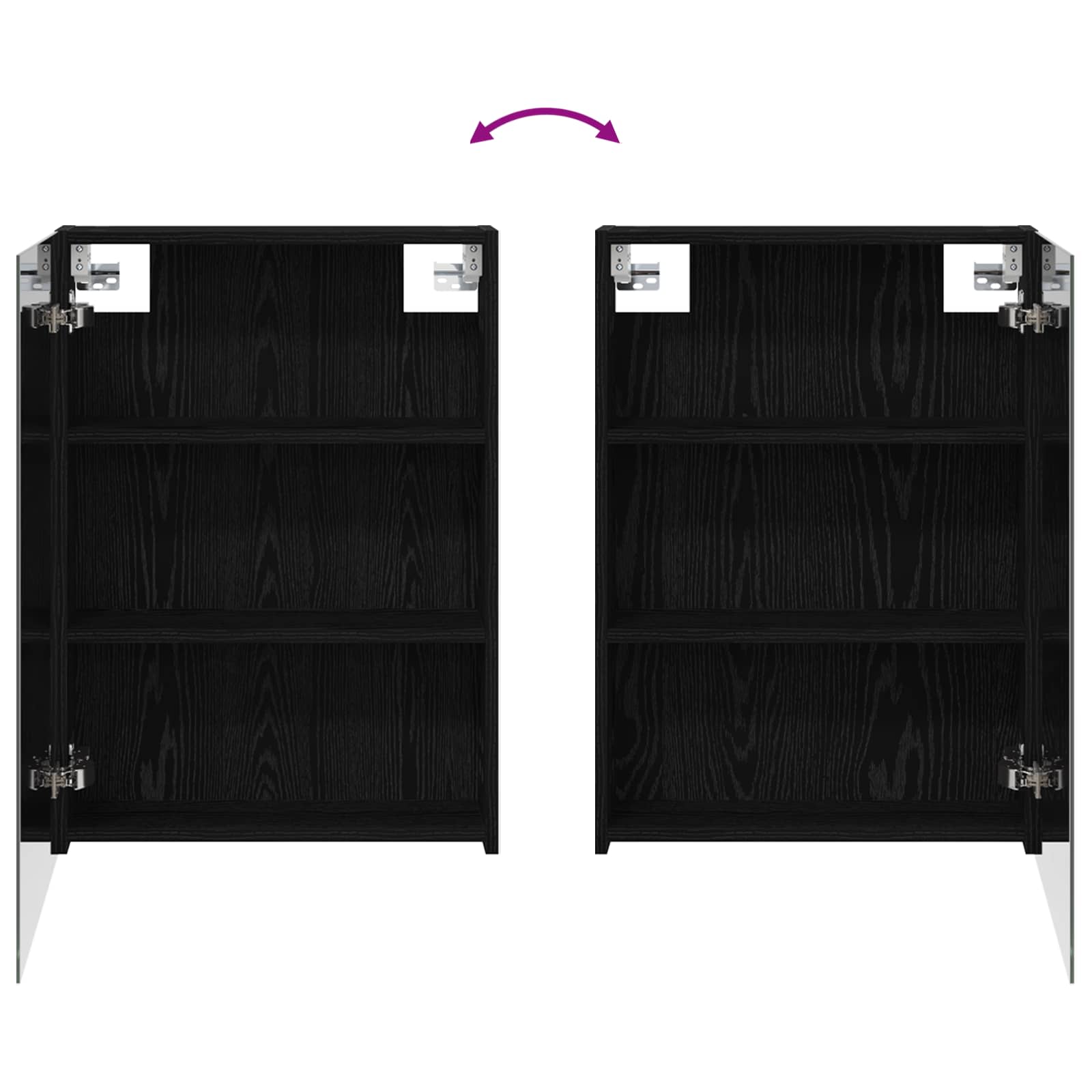 Badeværelsesskabsæt 3 pcs 140 x 14,5 x 70 cm Konstrueret træ