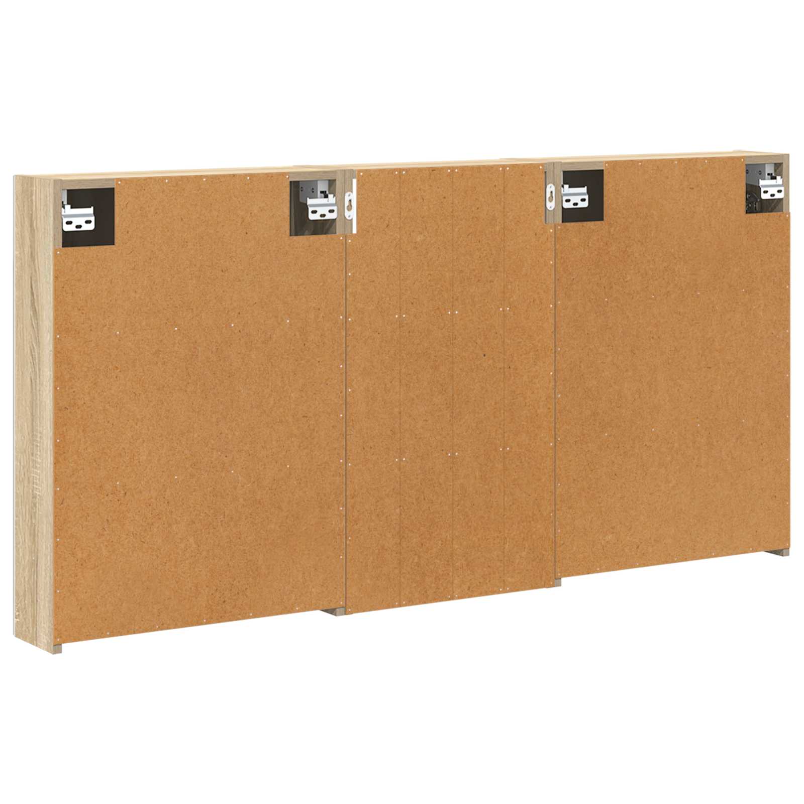 Badeværelsesskabsæt 3 pcs 140 x 14,5 x 70 cm Konstrueret træ