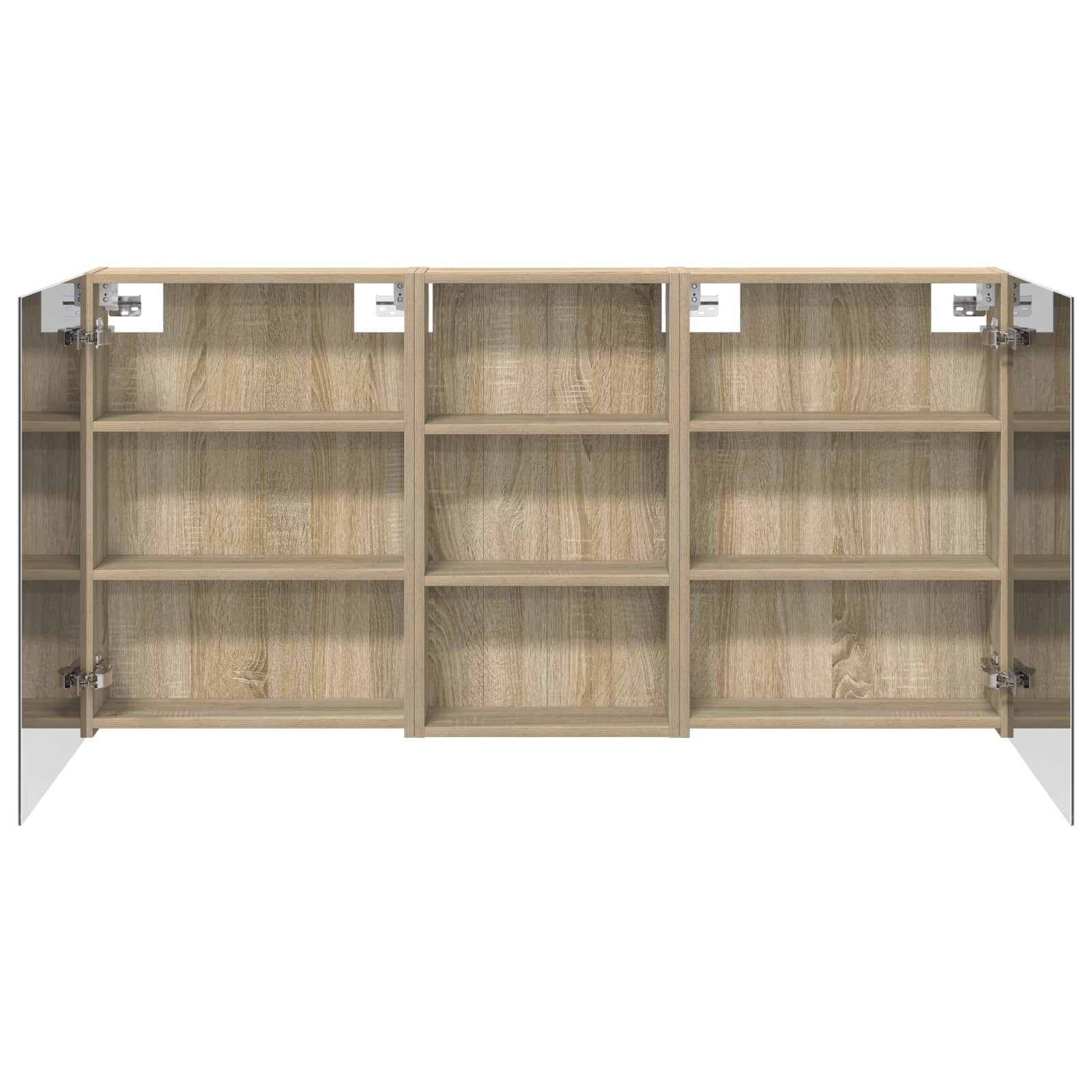 Badeværelsesskabsæt 3 pcs 140 x 14,5 x 70 cm Konstrueret træ