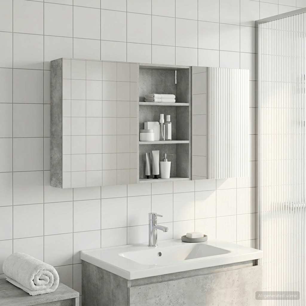 Badevrelsesskabst 3 stk. 140 x 14,5 x 70 cm Konstrueret tr