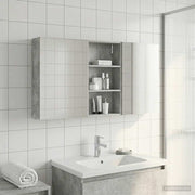 Badeværelsesskabsæt 3 pcs 140 x 14,5 x 70 cm Konstrueret træ